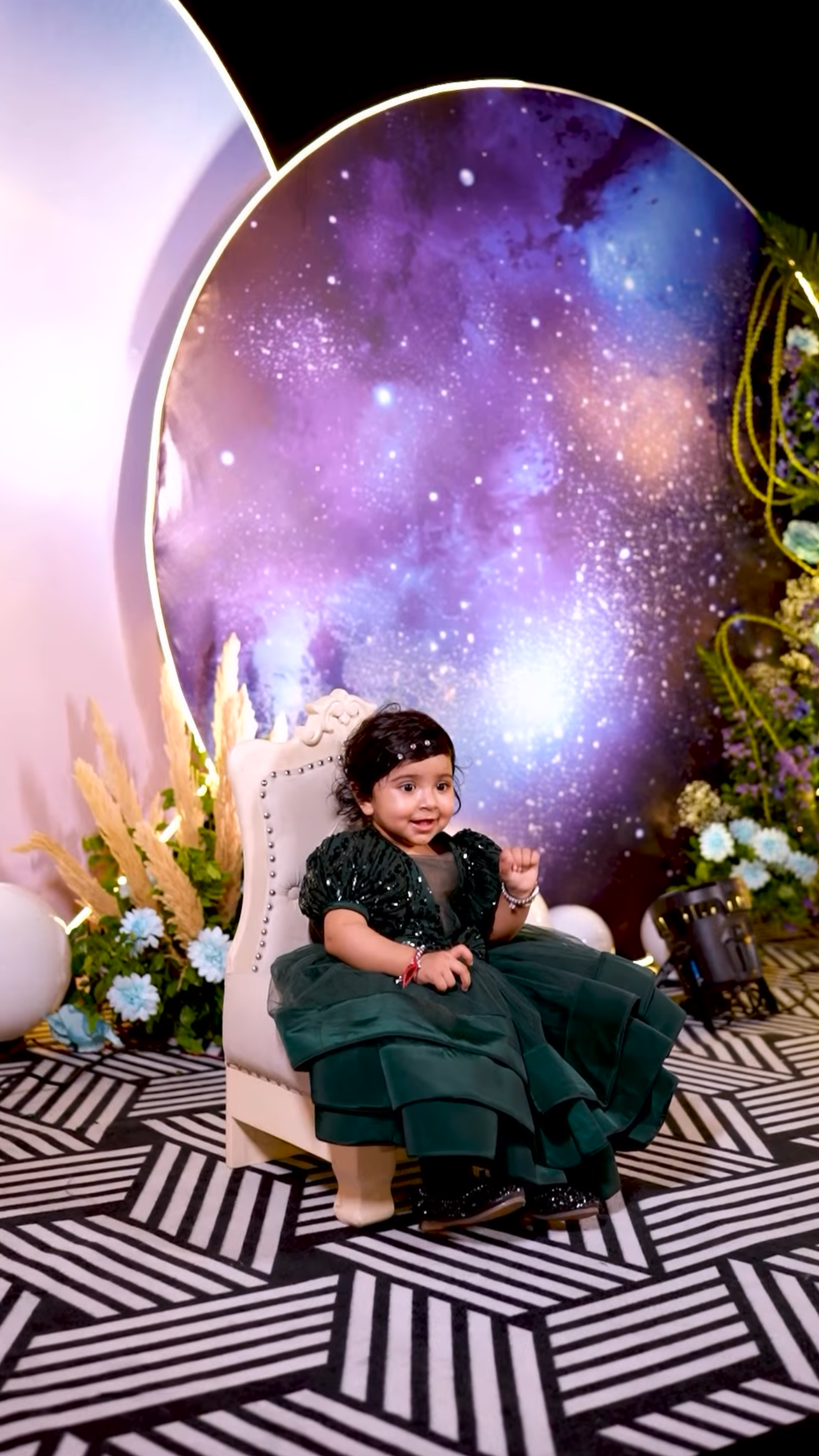 Bottle Green Baby Girl Gown