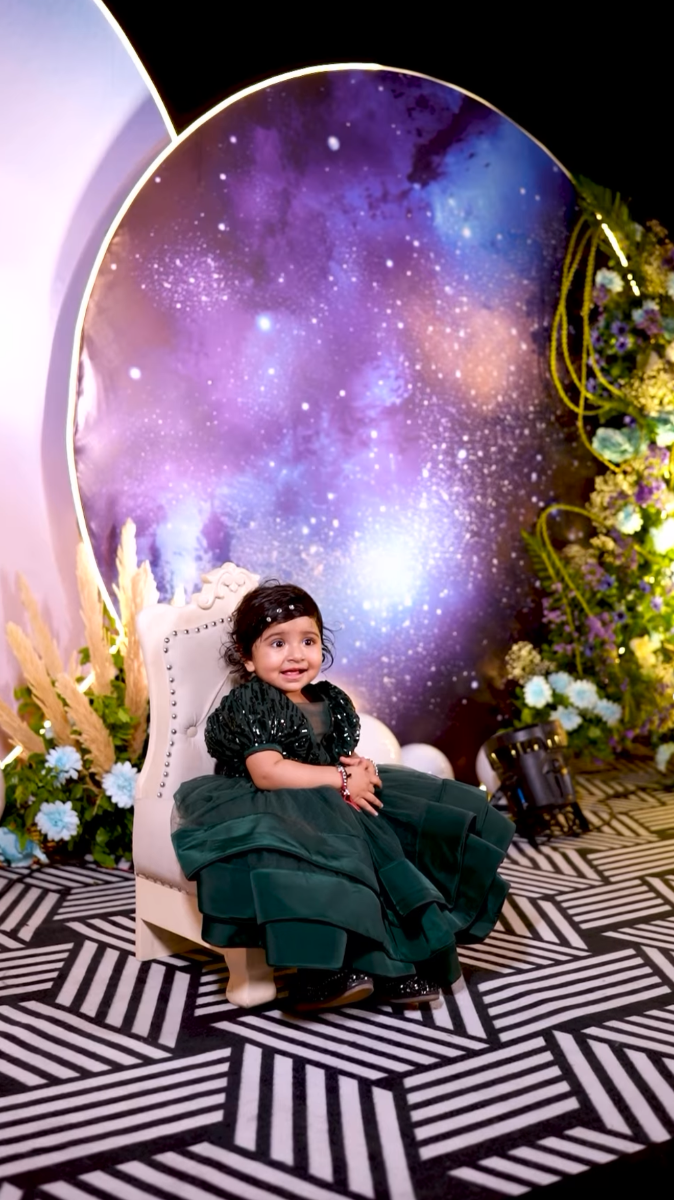 Bottle Green Baby Girl Gown