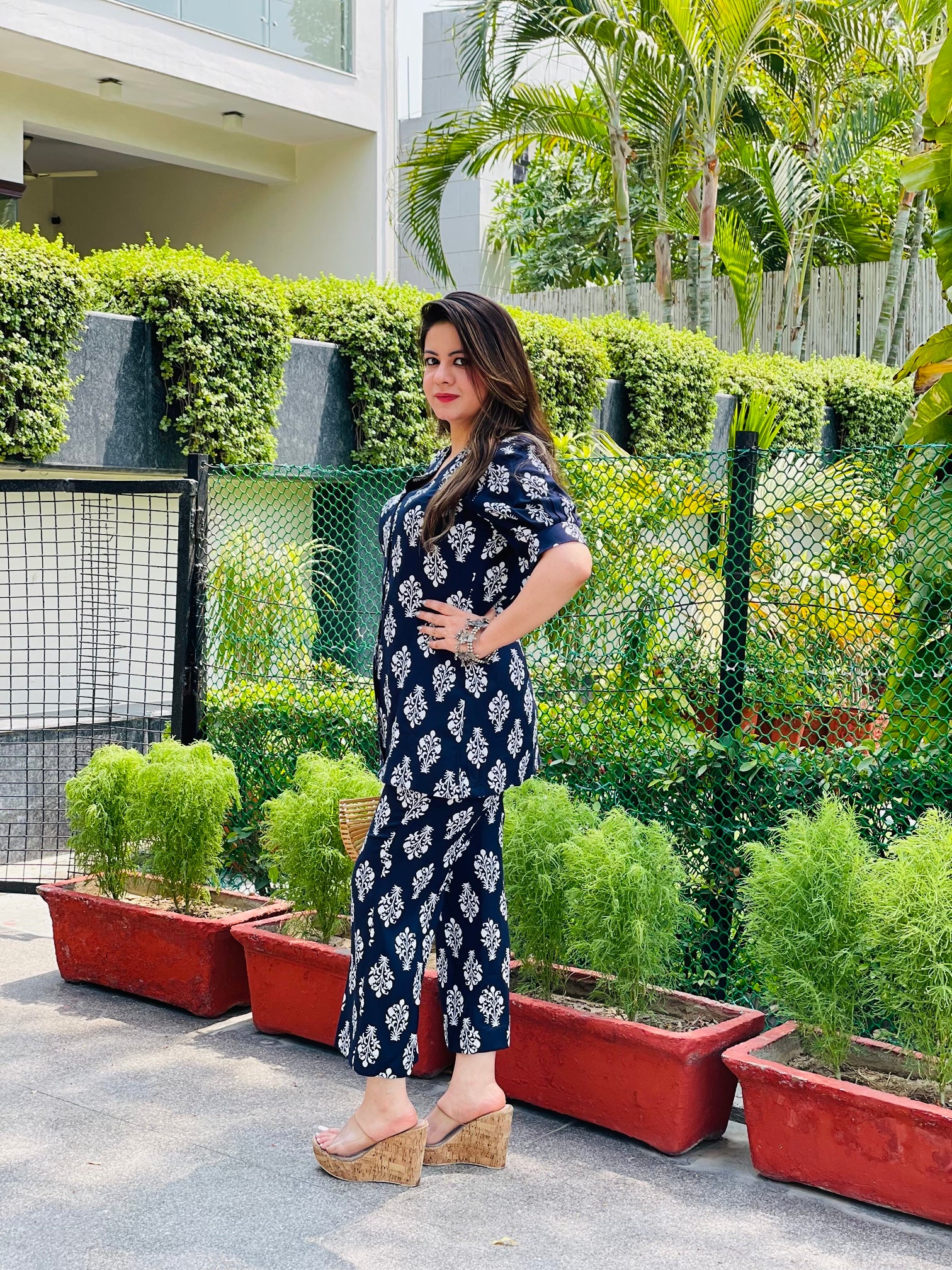 Jaipuri Blue Co Ord