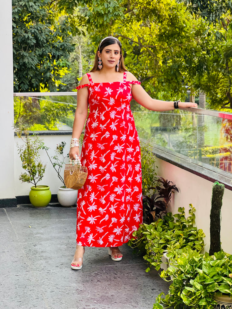 Red Tropical Maxi