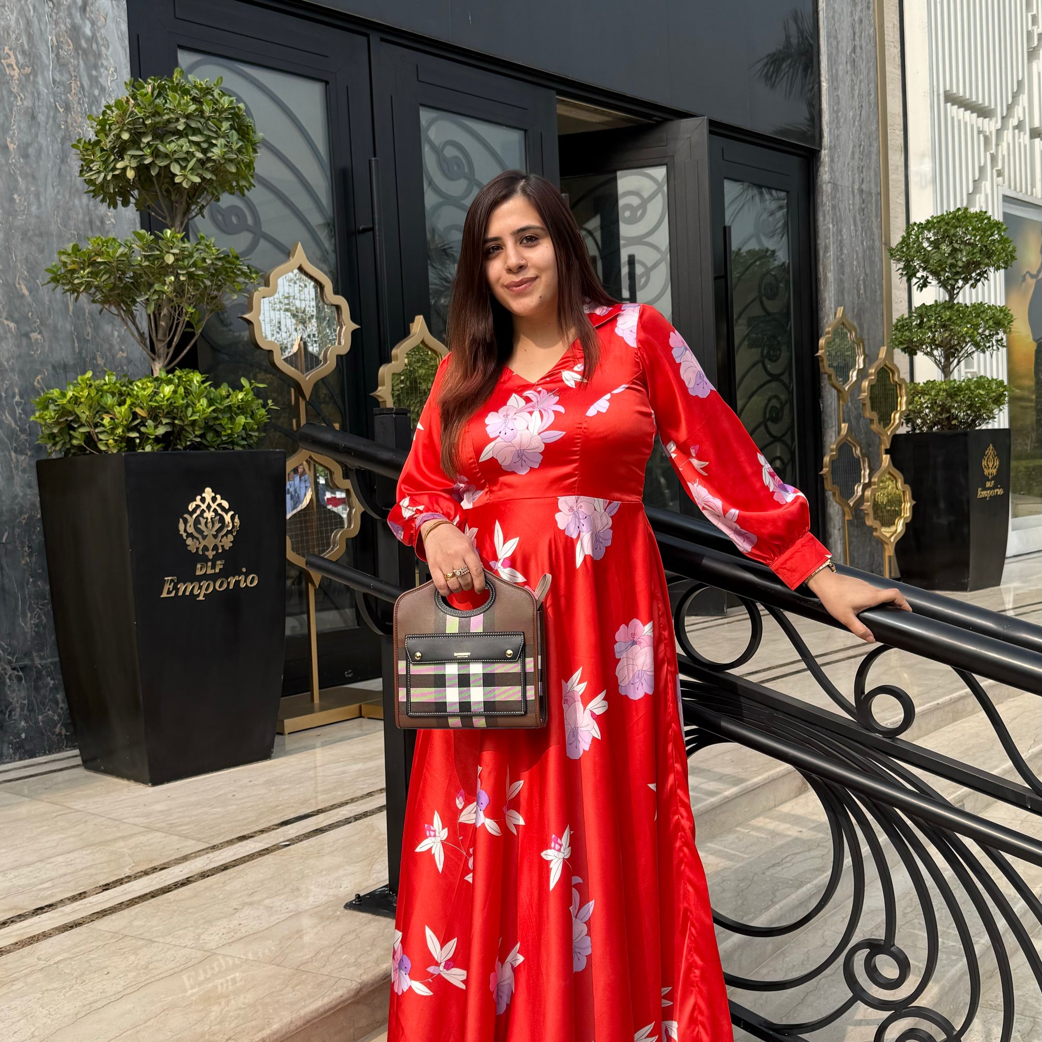 Vermilion Satin Maxi