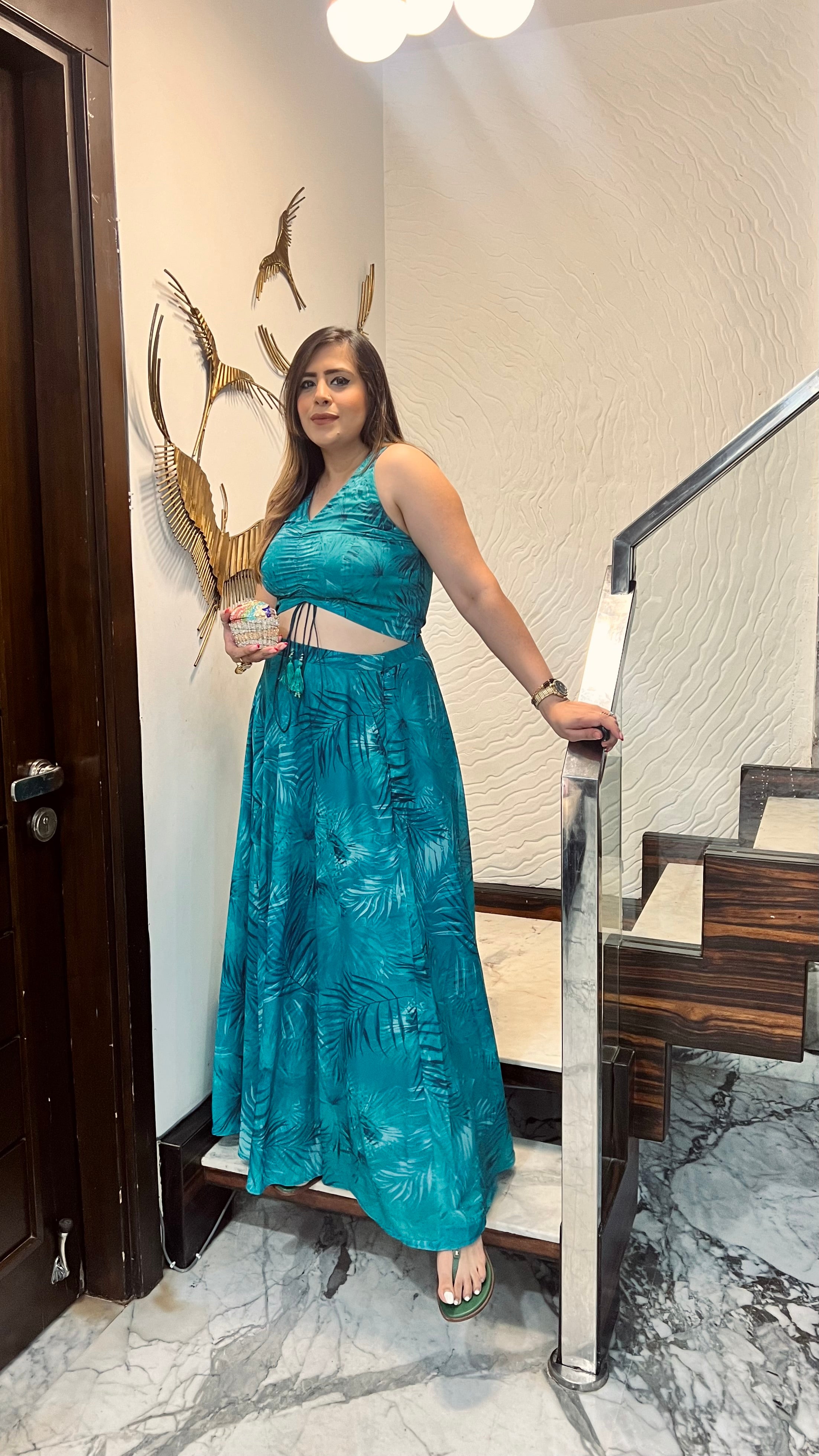 Green Beachy Skirt Co-Ord