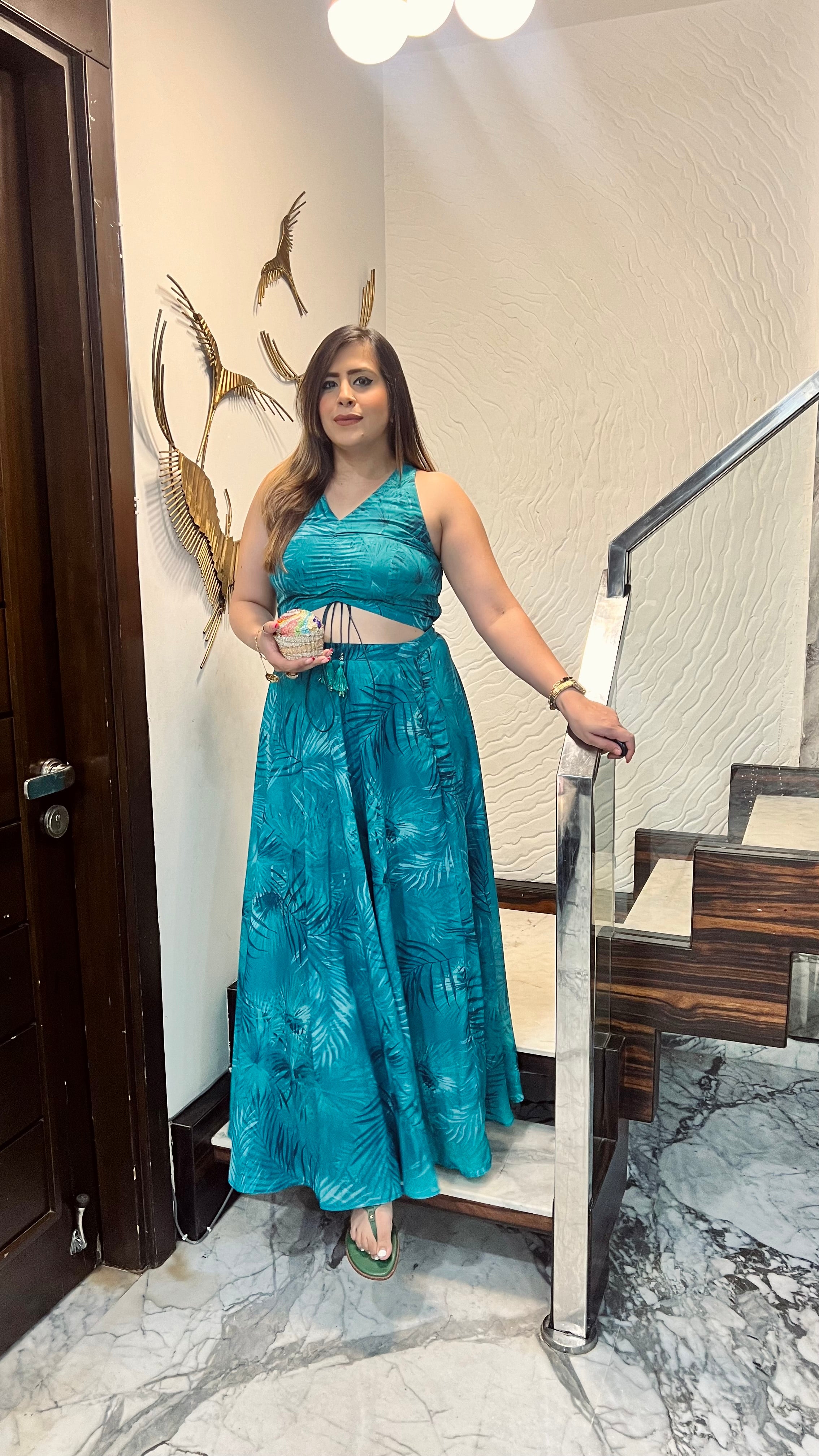 Green Beachy Skirt Co-Ord