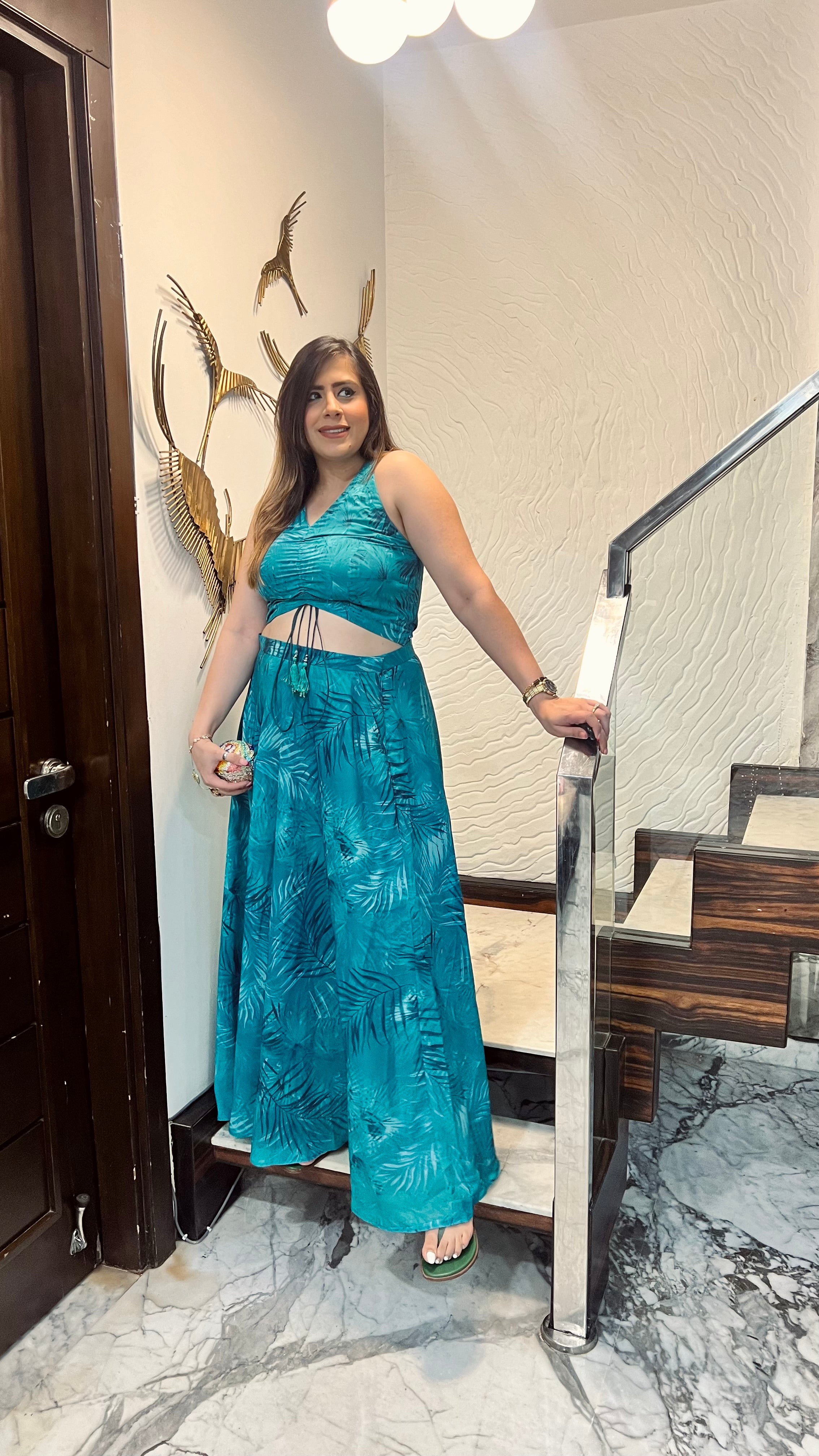 Green Beachy Skirt Co-Ord