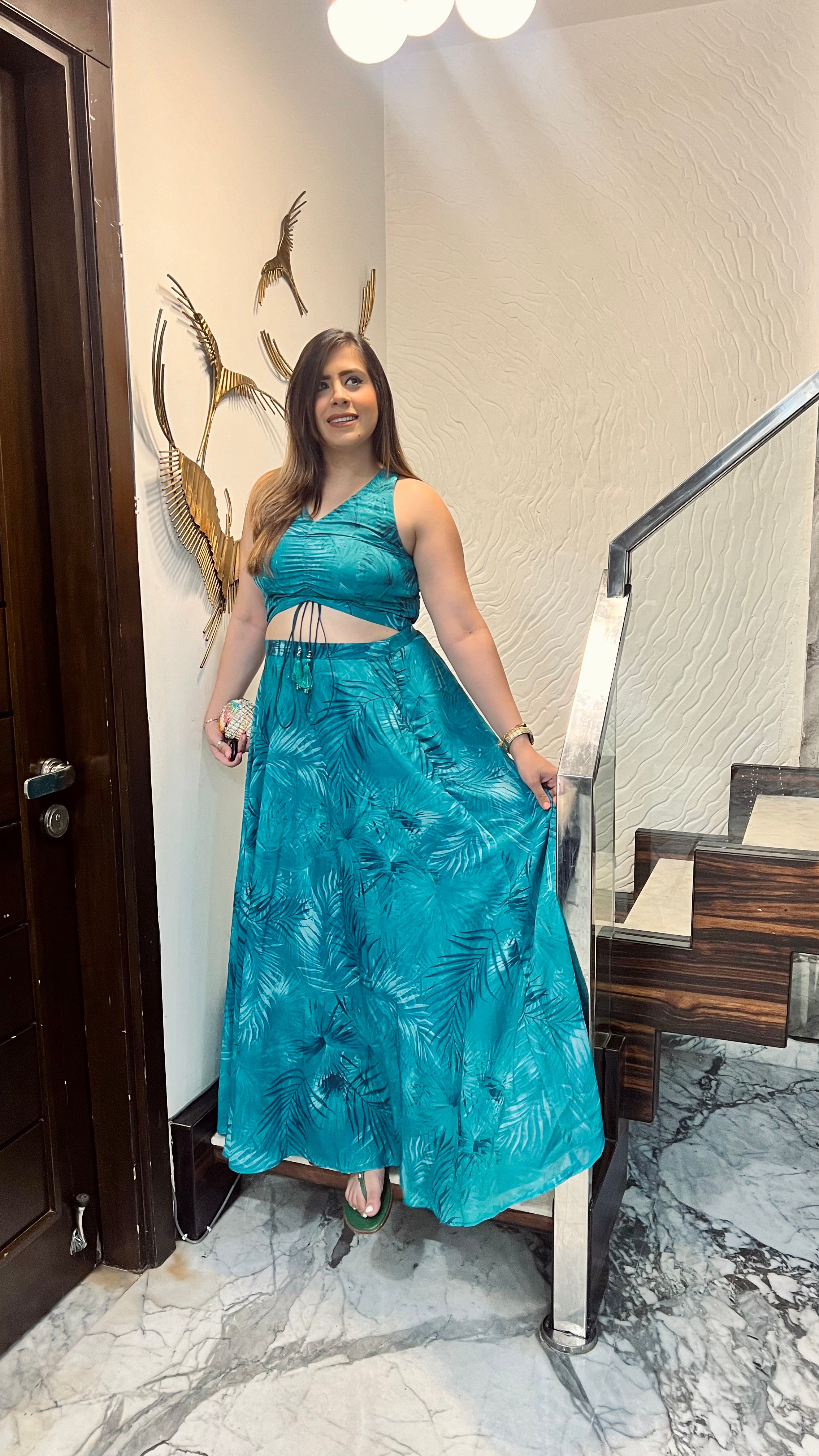 Green Beachy Skirt Co-Ord