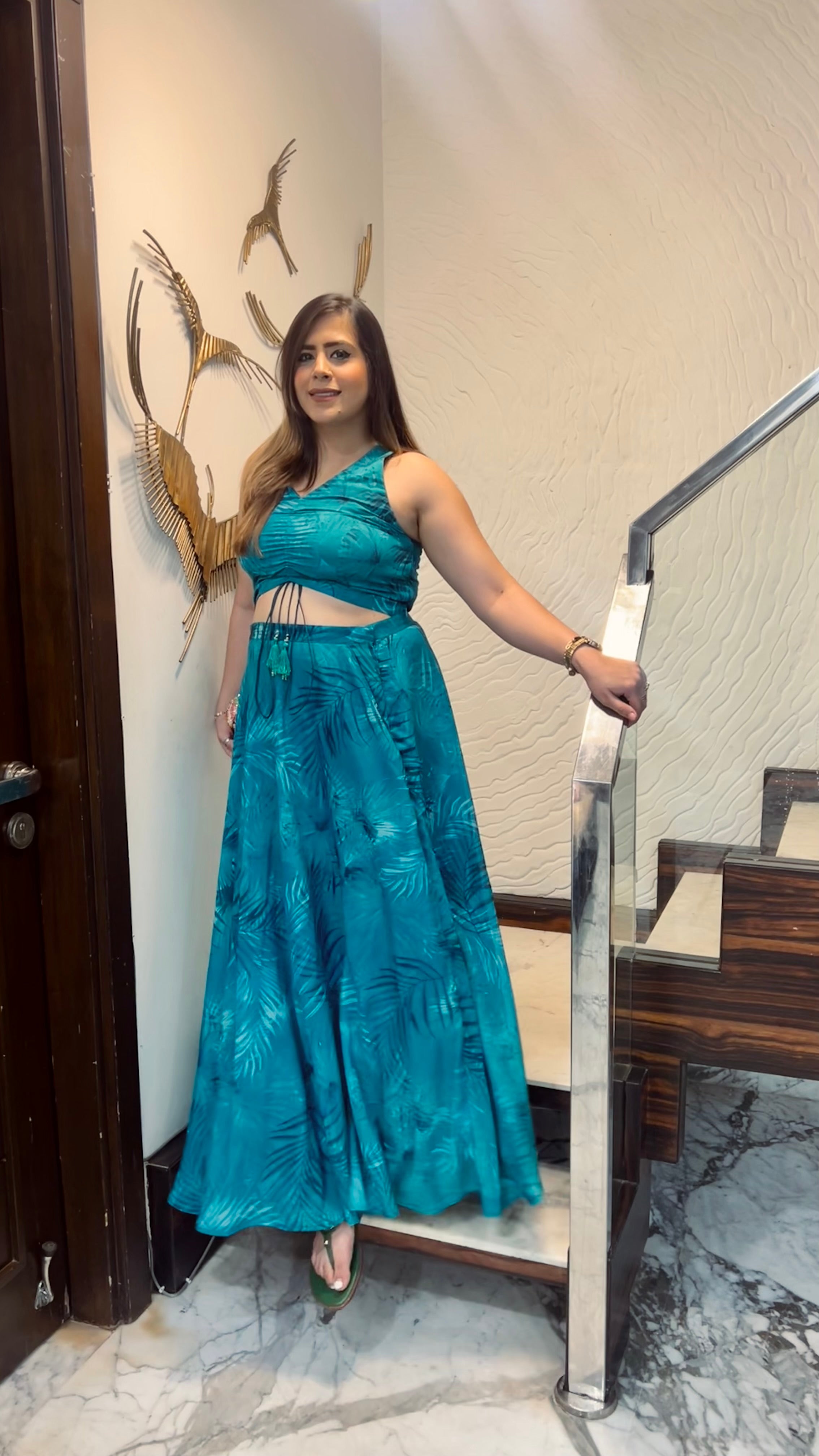 Green Beachy Skirt Co-Ord