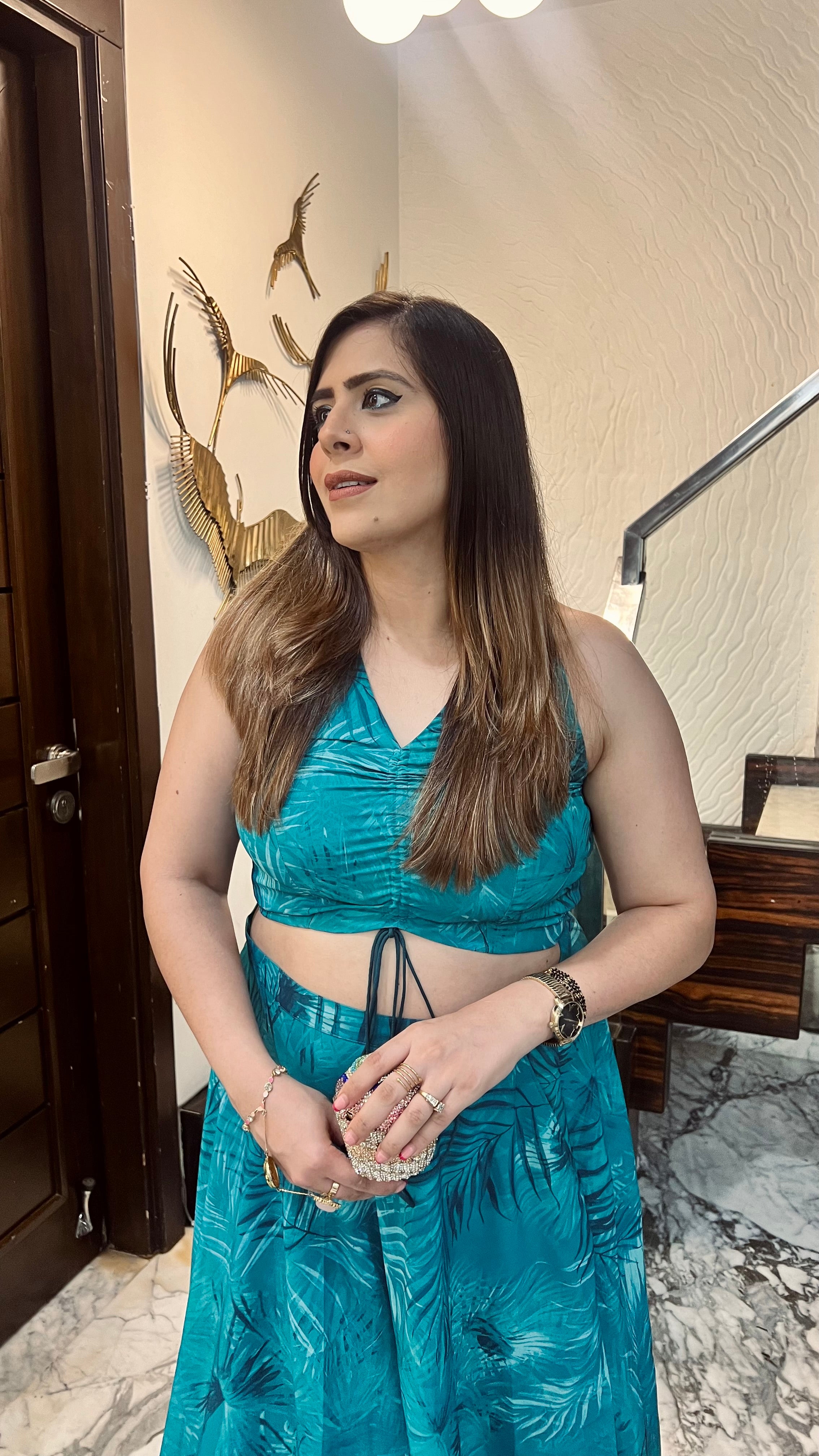 Green Beachy Skirt Co-Ord