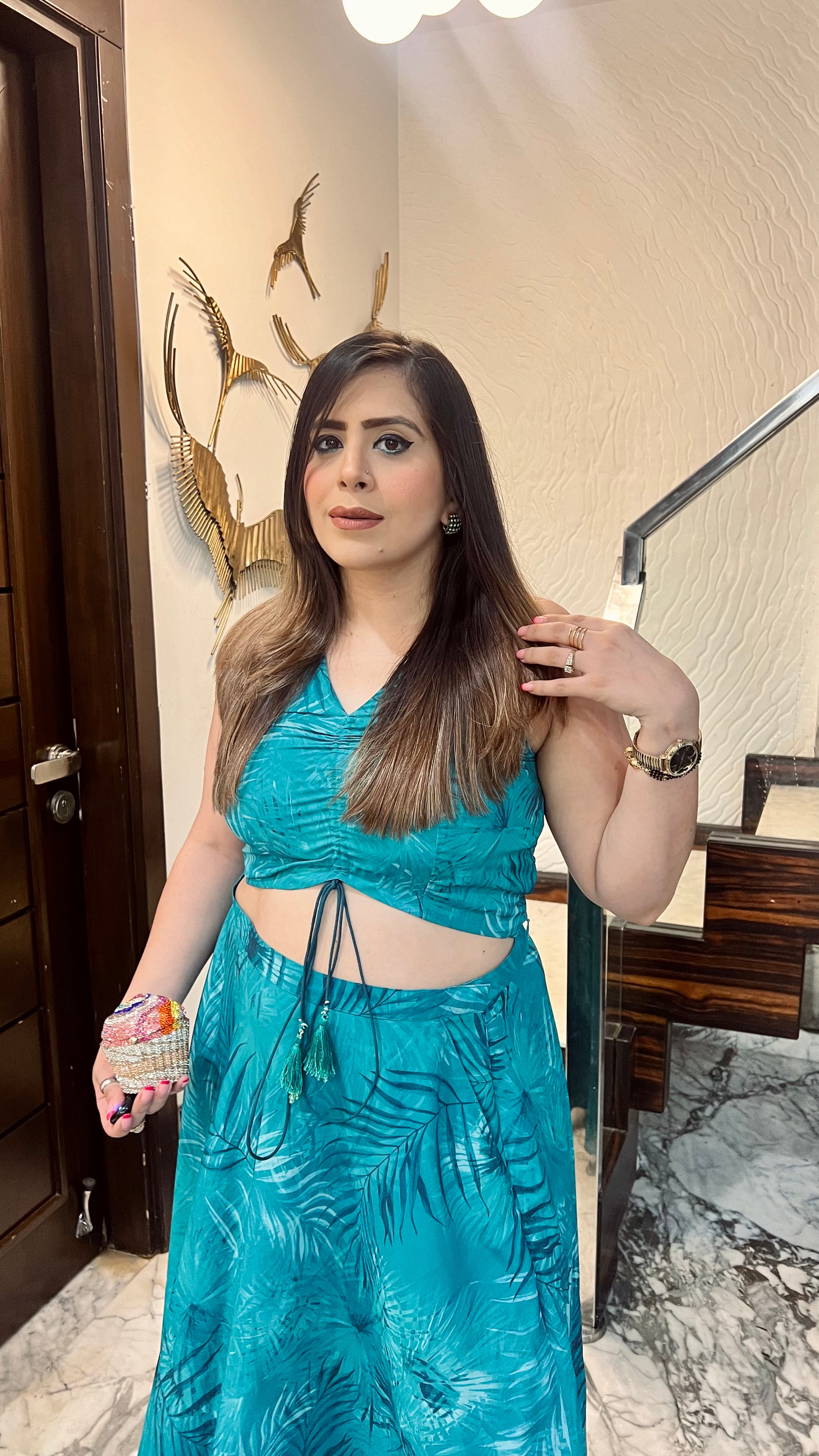 Green Beachy Skirt Co-Ord