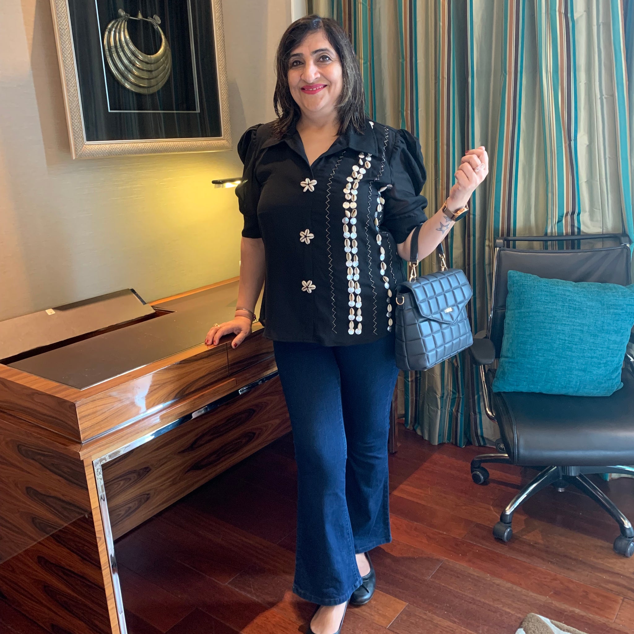 Black Seashells Shirt