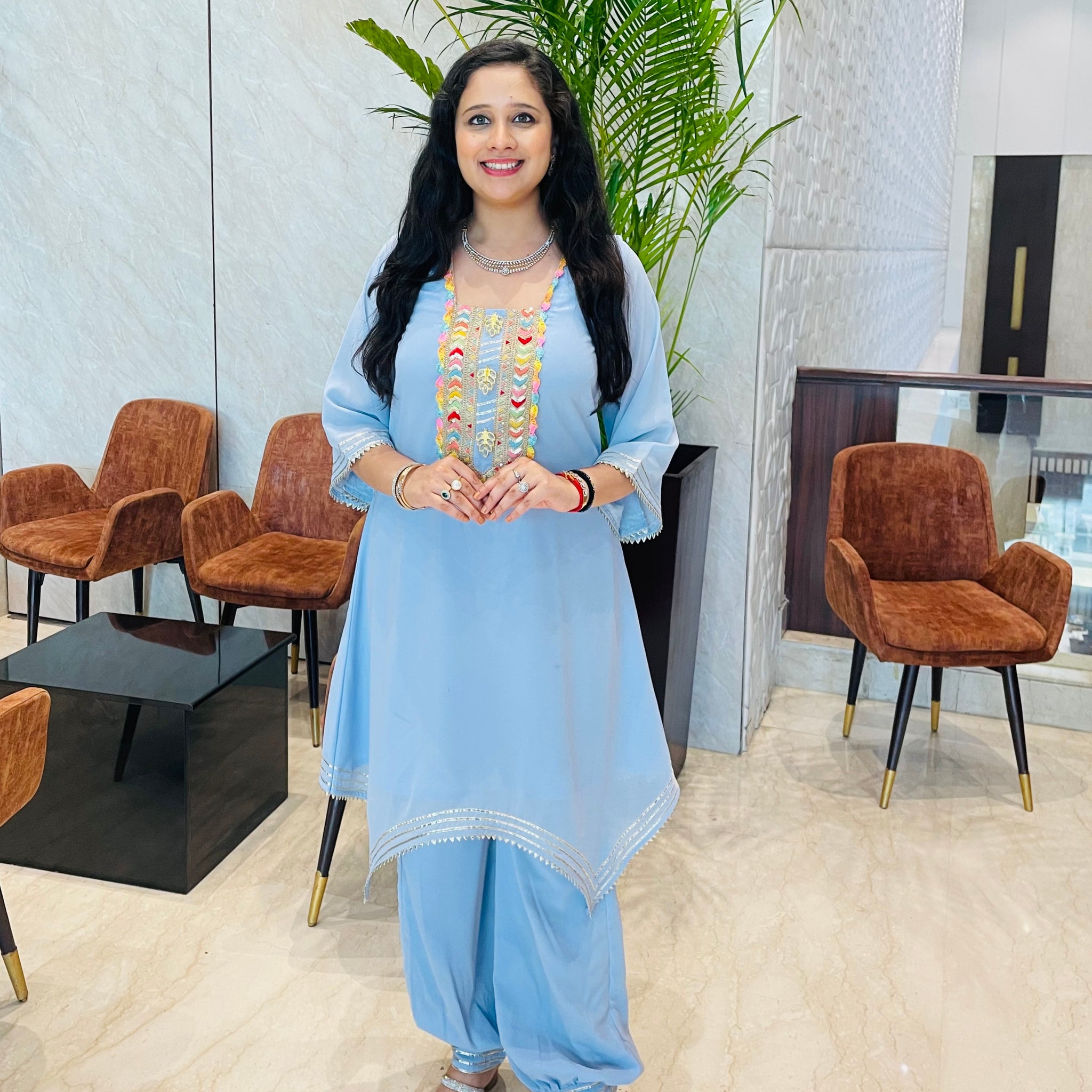 Sky Blue Desi Co-Ord
