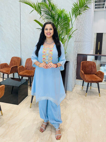 Sky Blue Desi Co-Ord
