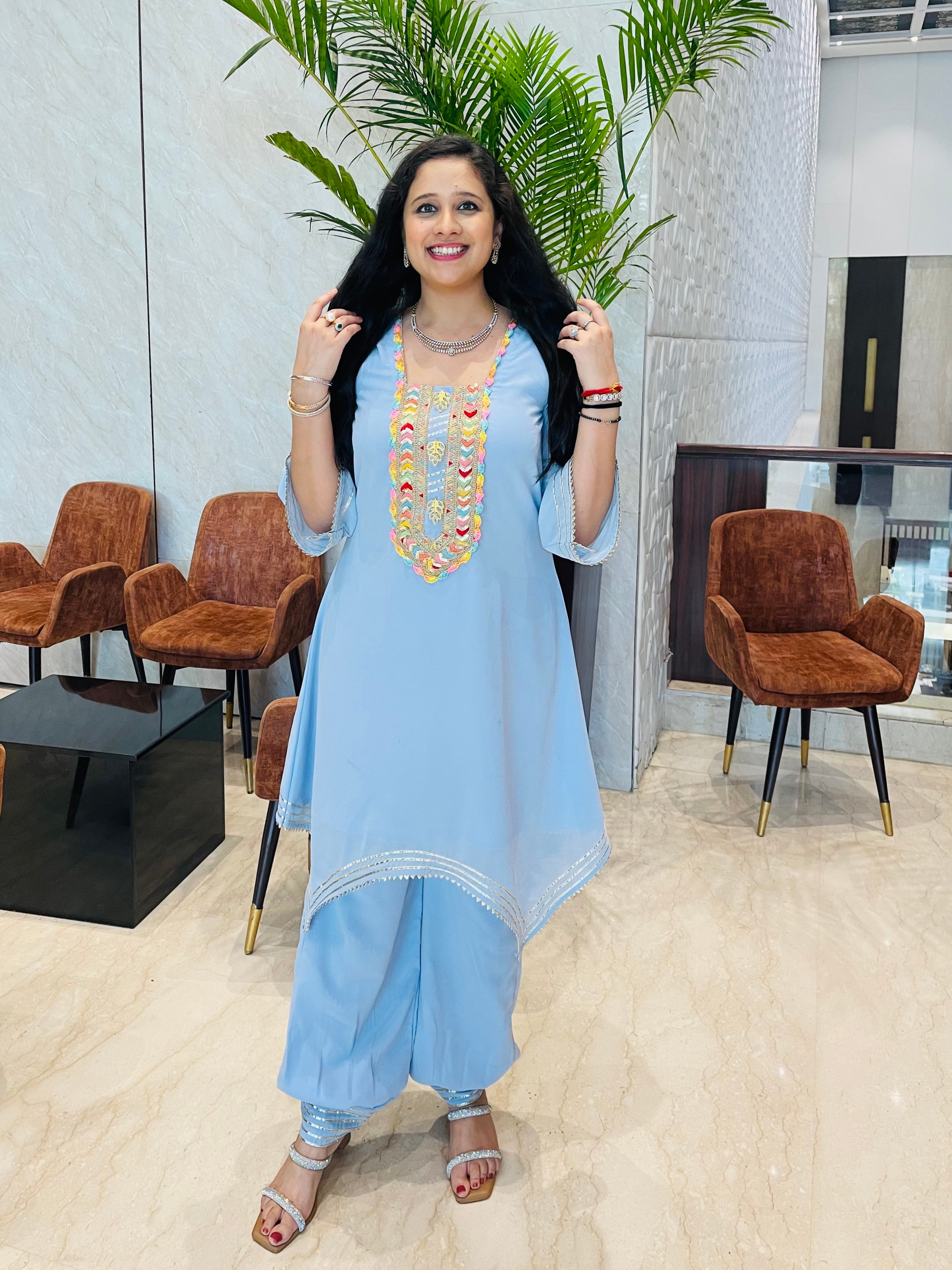 Sky Blue Desi Co-Ord