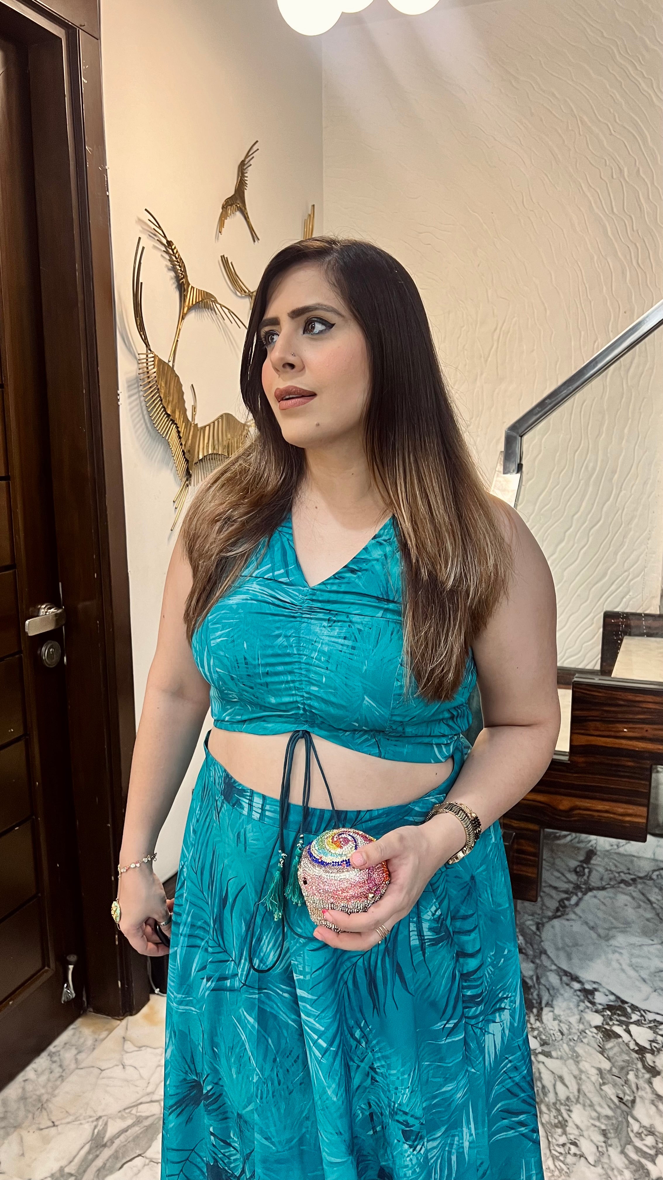 Green Beachy Skirt Co-Ord