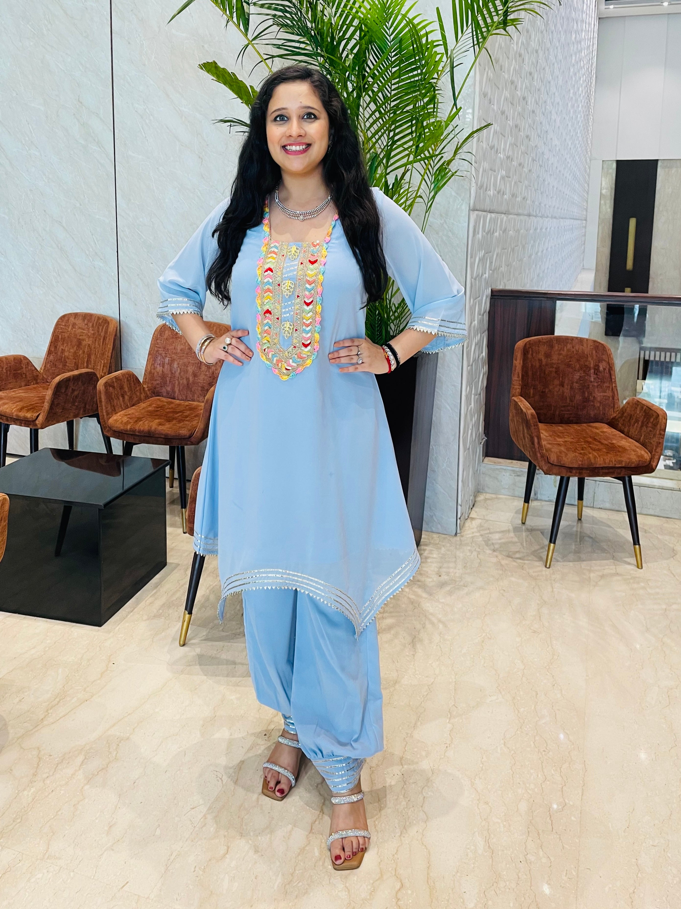 Sky Blue Desi Co-Ord
