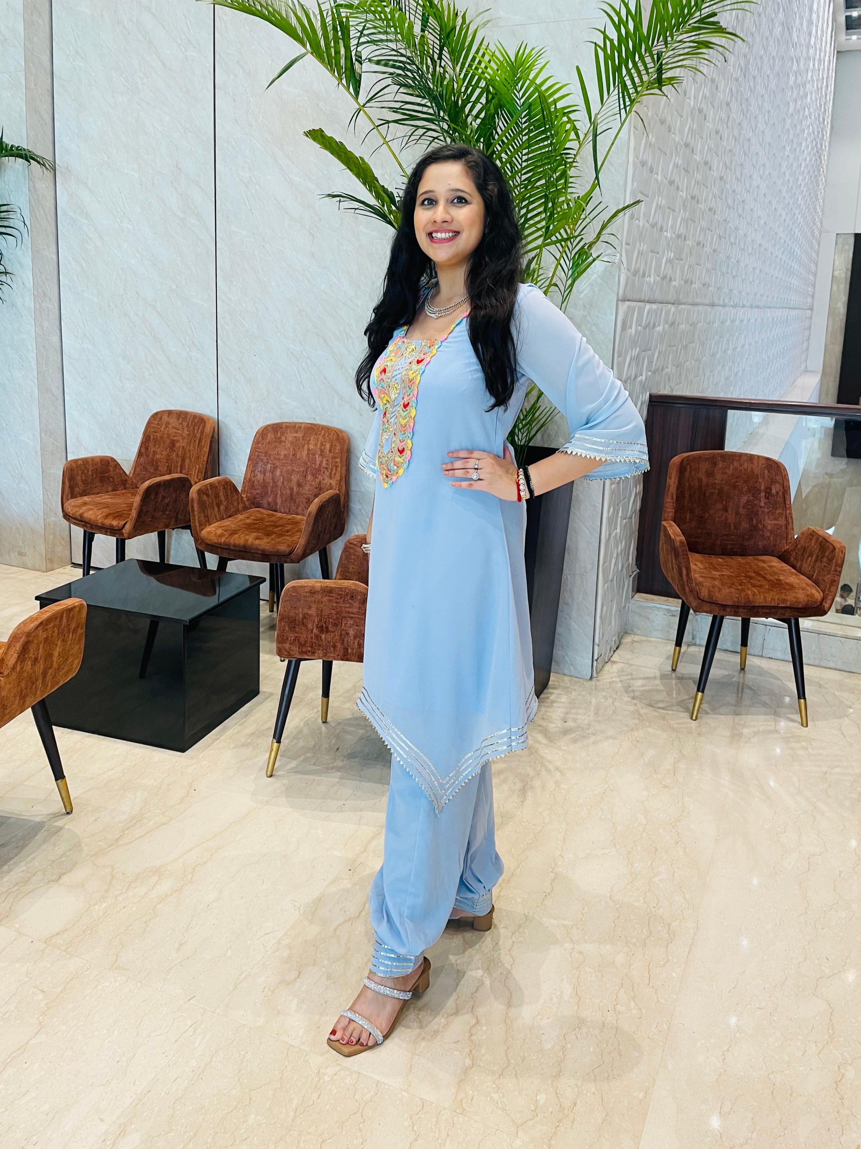 Sky Blue Desi Co-Ord