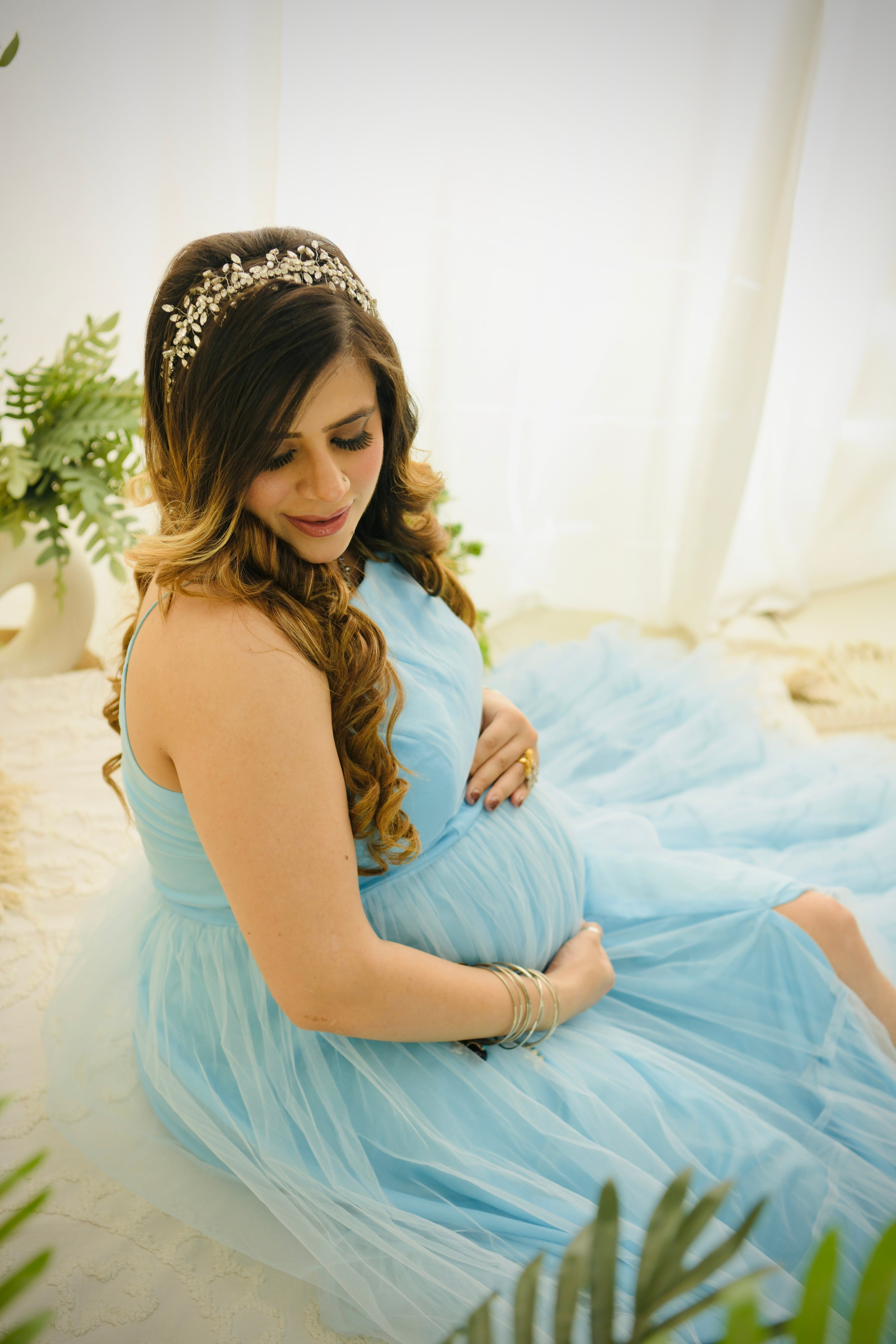 Sky Blue Mama Gown