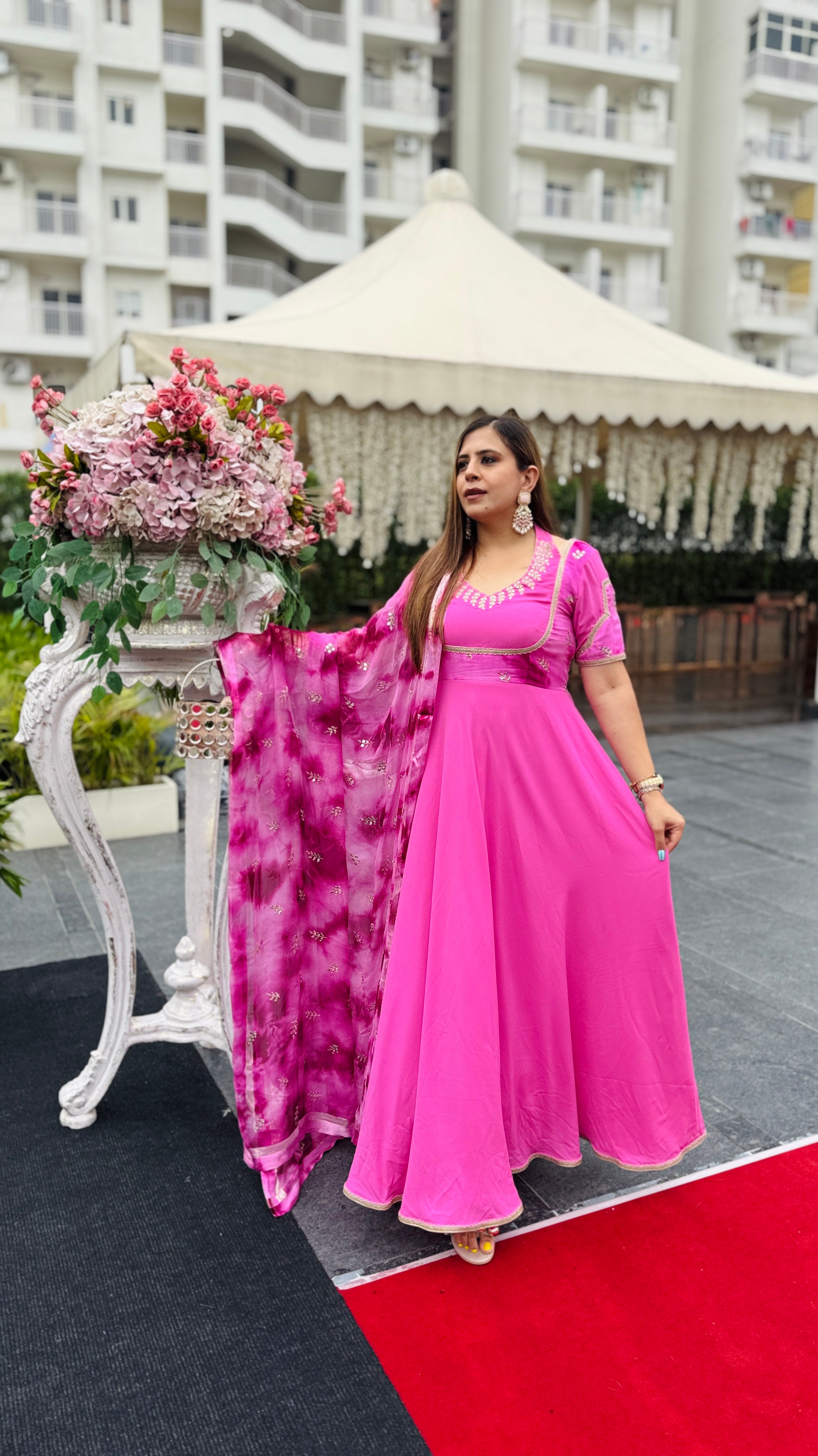 Pink Paradise Anarkali