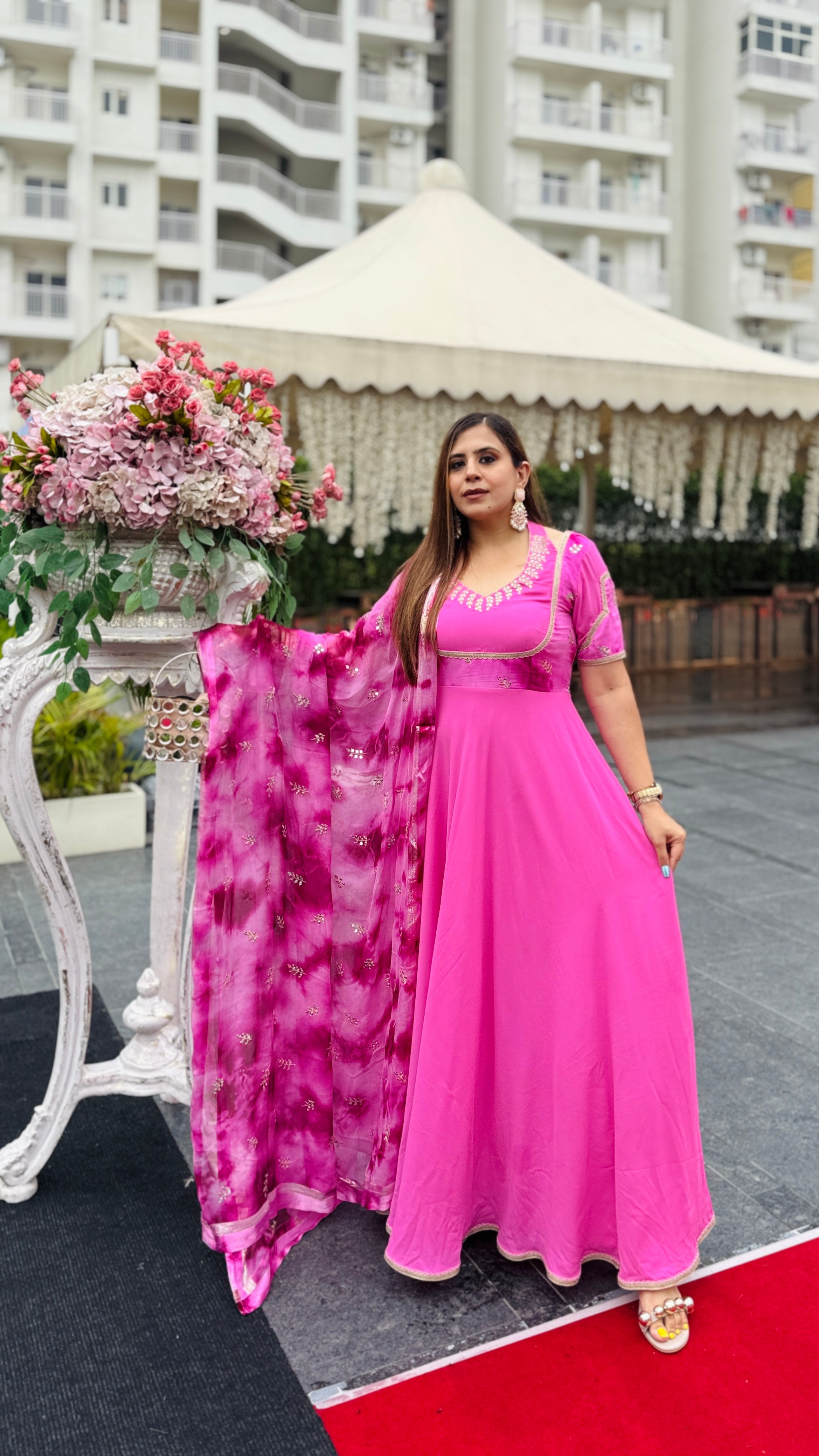 Pink Paradise Anarkali