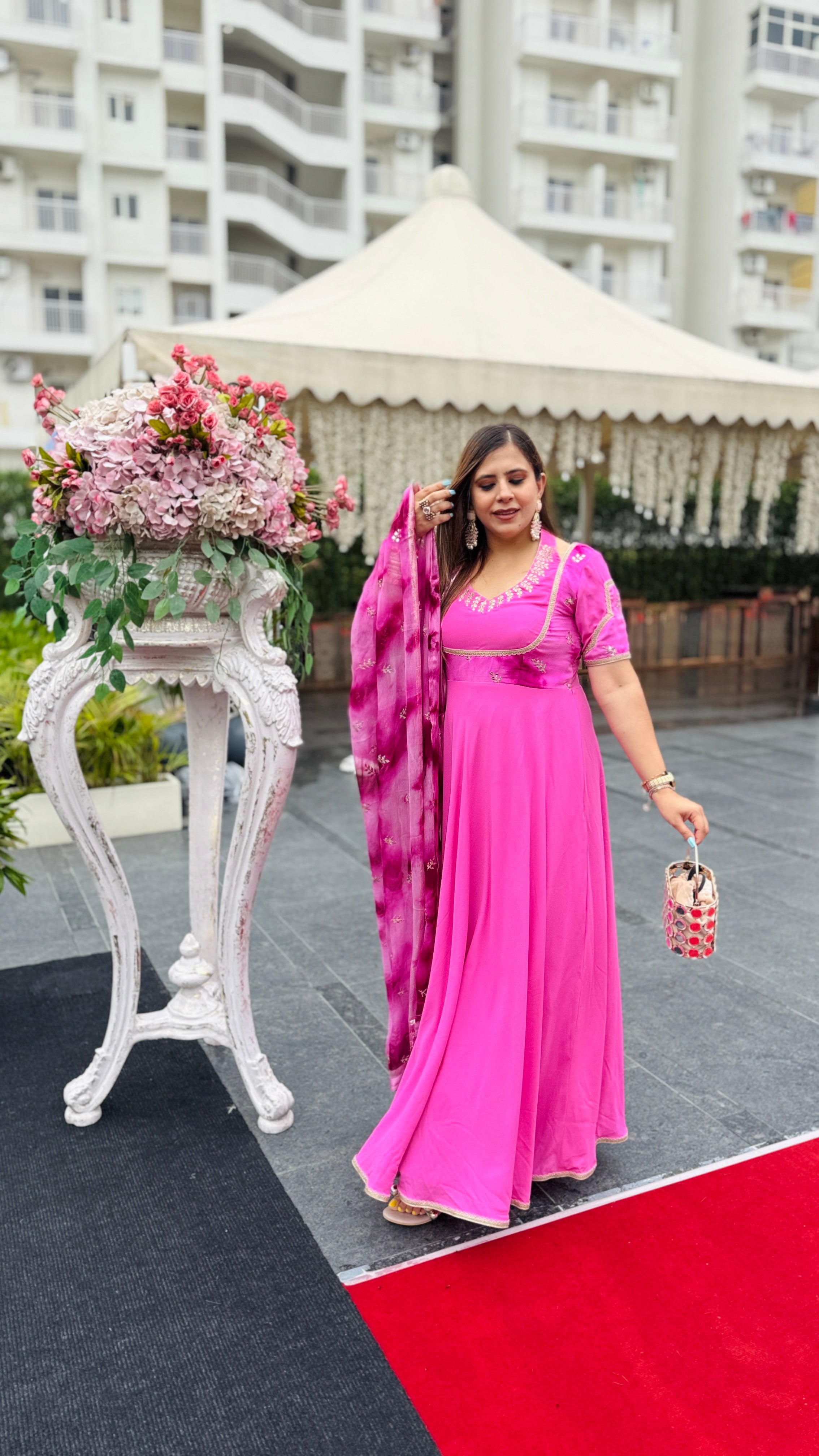 Pink Paradise Anarkali