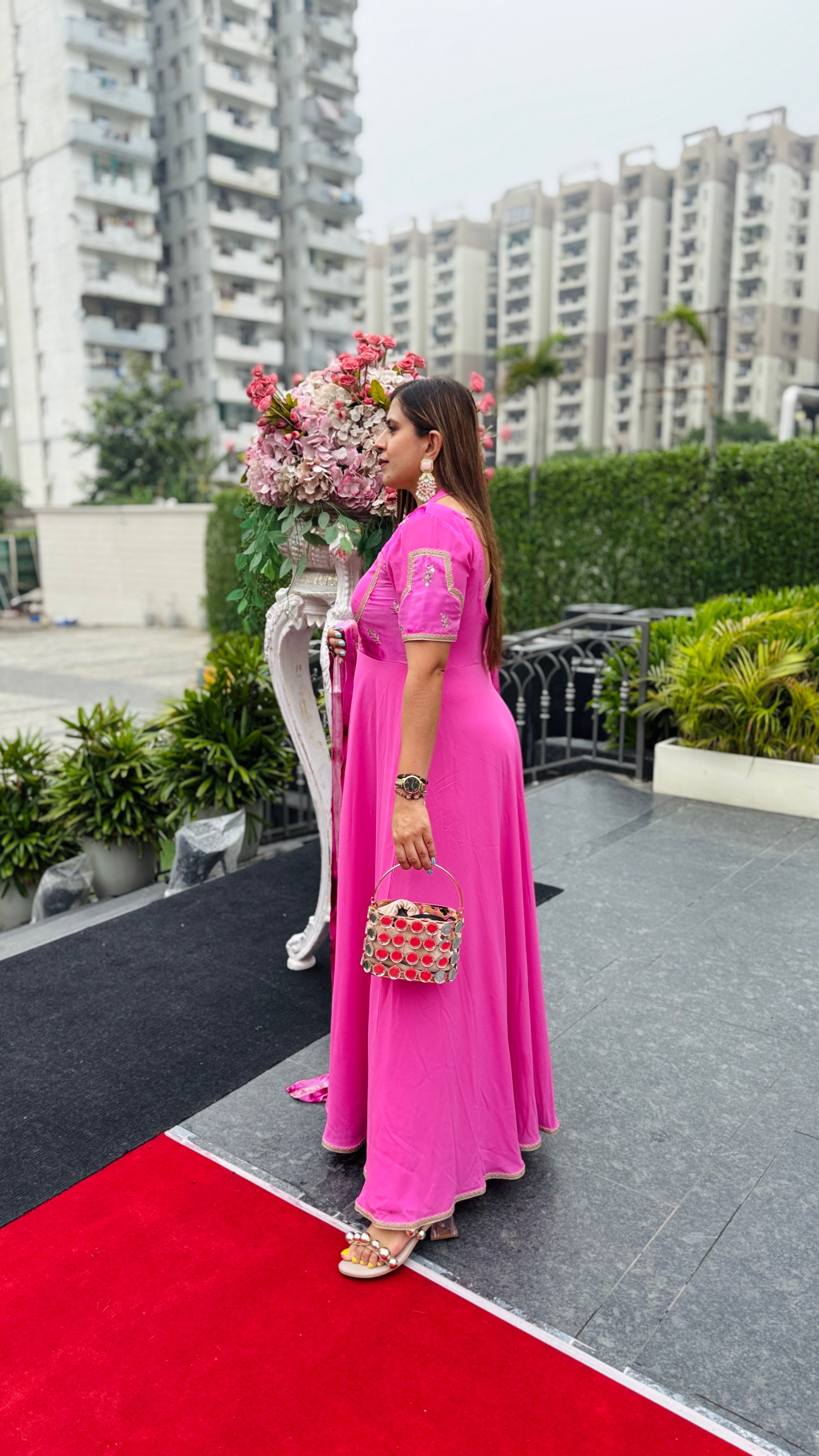 Pink Paradise Anarkali