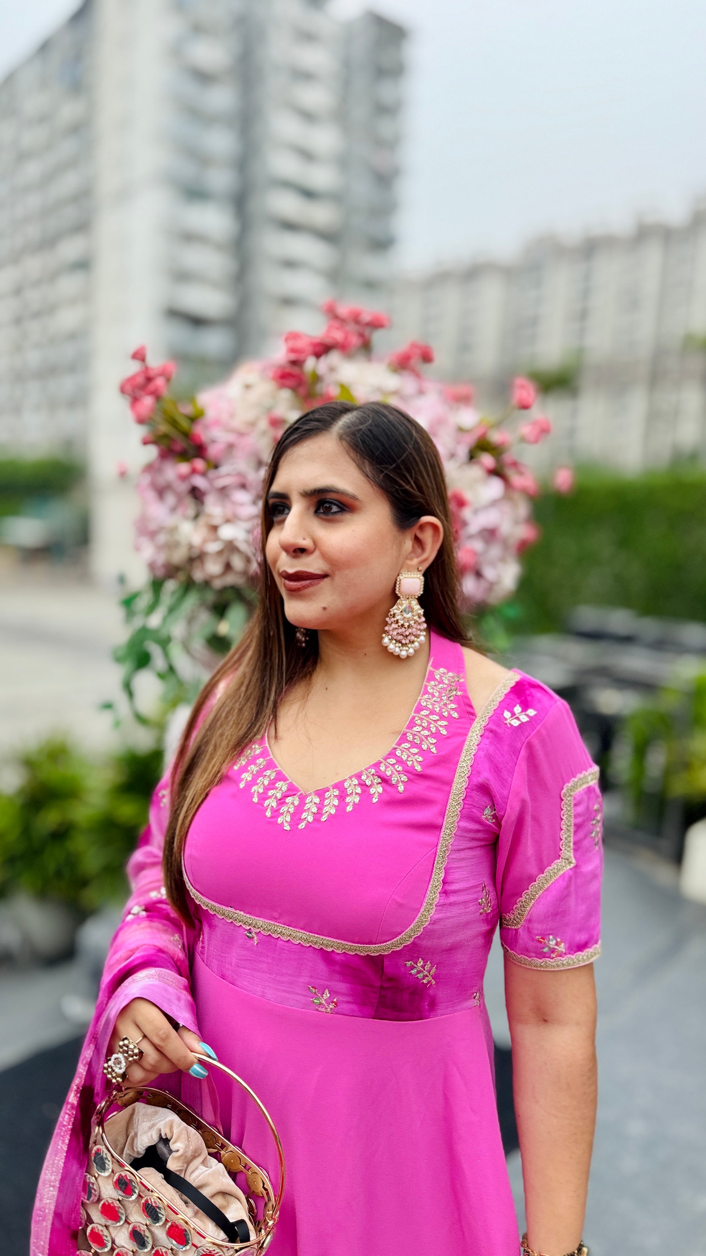 Pink Paradise Anarkali