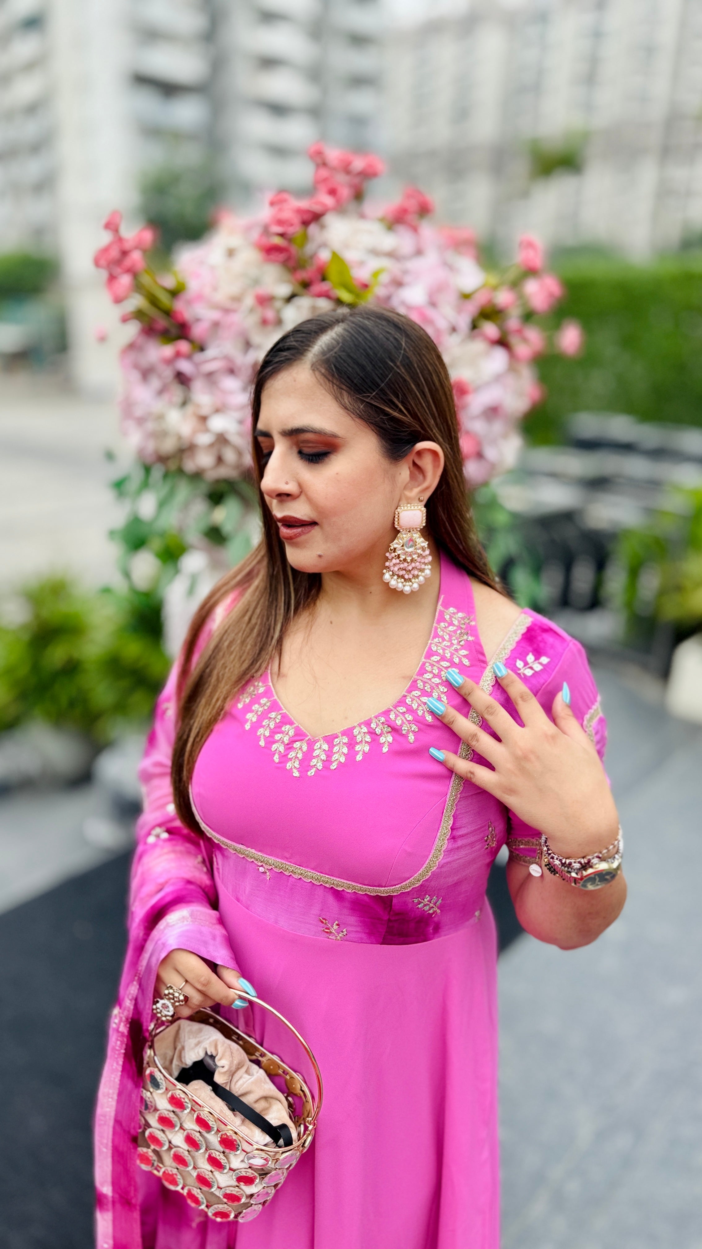 Pink Paradise Anarkali