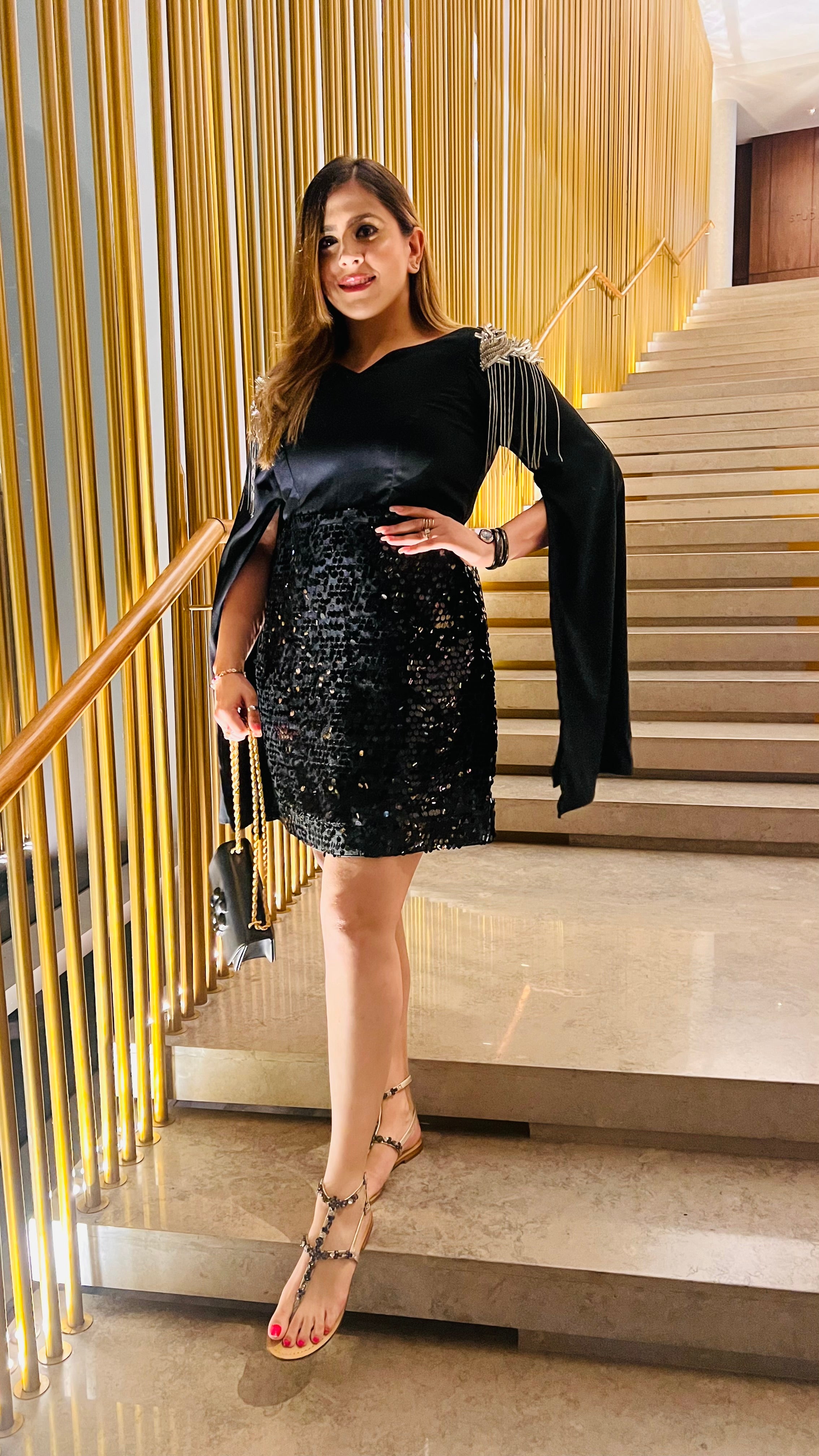 Black Sequin Dress