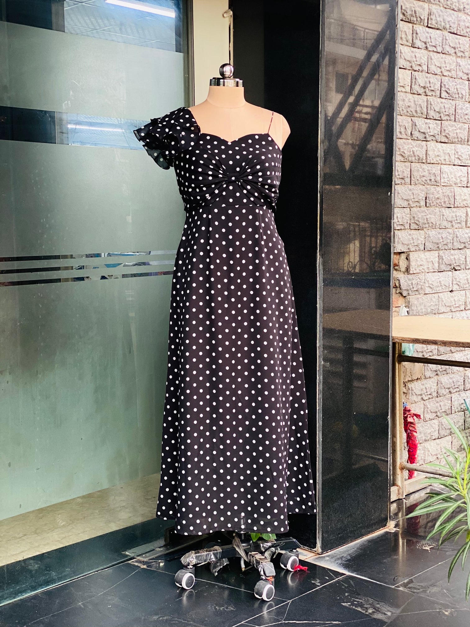 Black Polka Dot Maxi