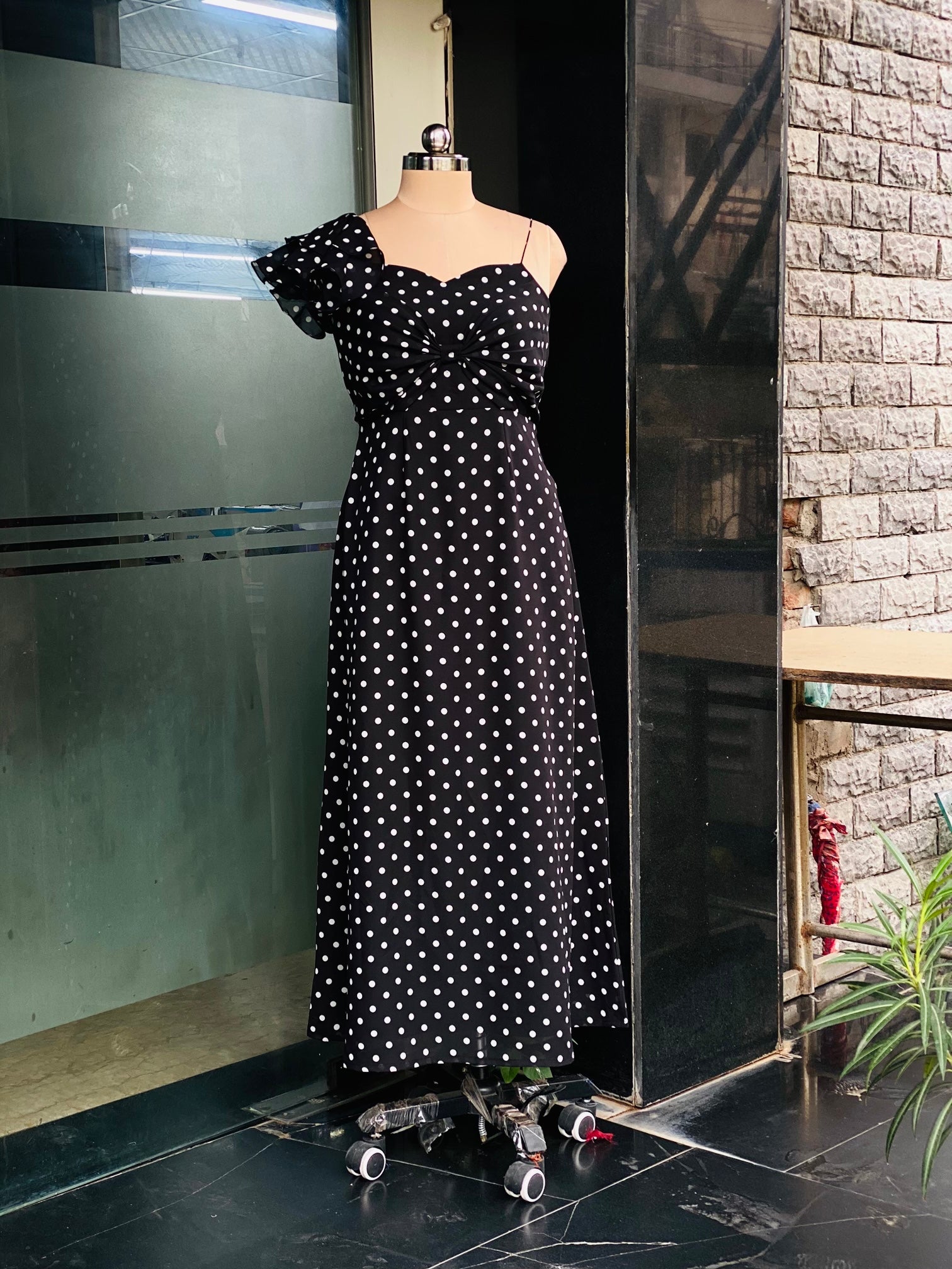 Black Polka Dot Maxi