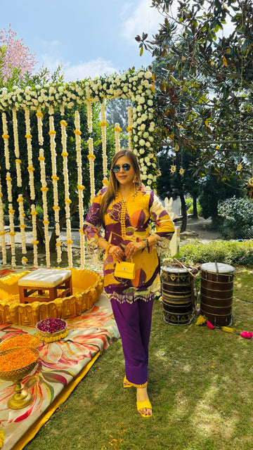 Spill the Purple Farshi Salwar Co-ord