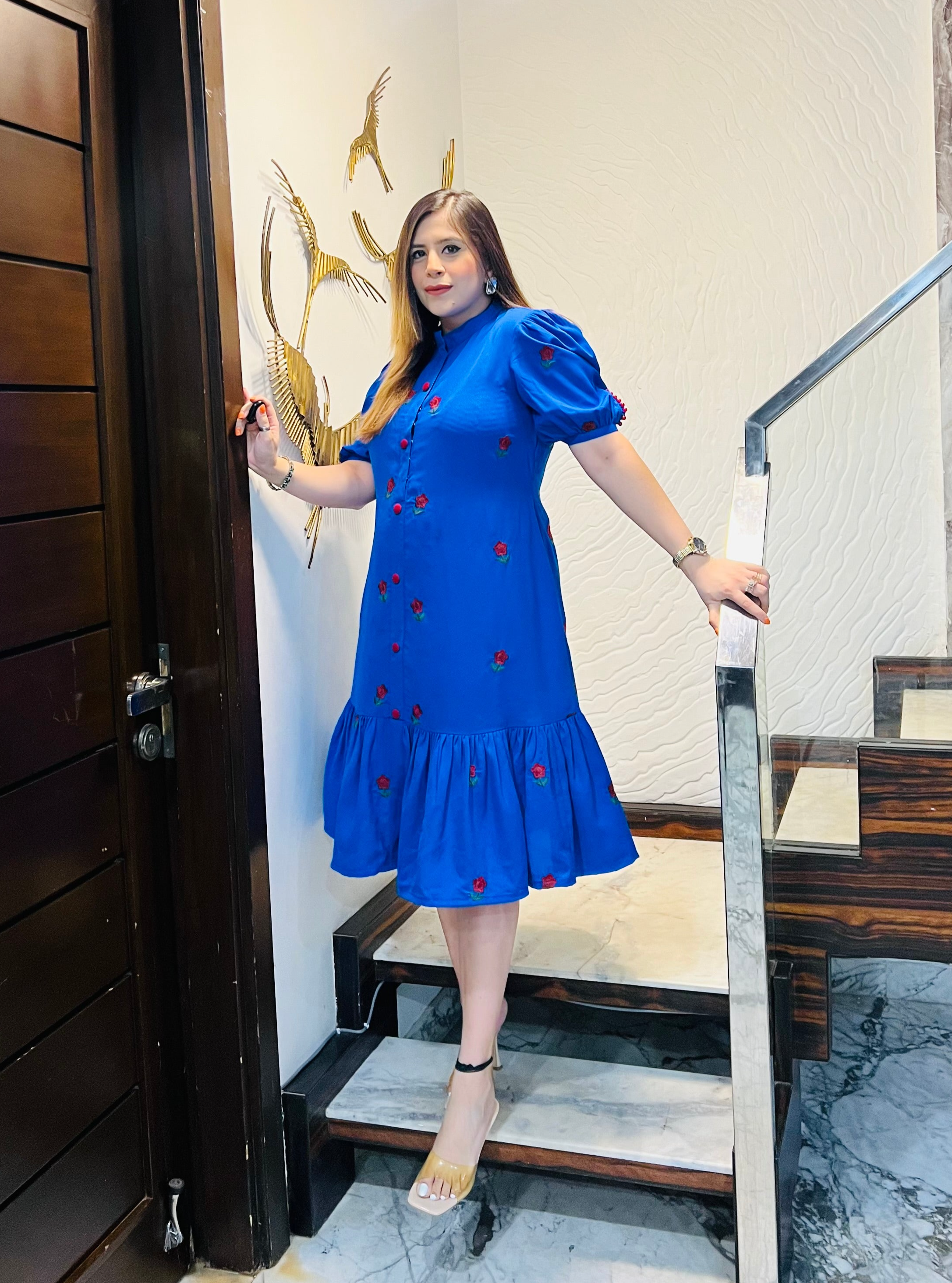 Embroidered Royalty Midi Dress