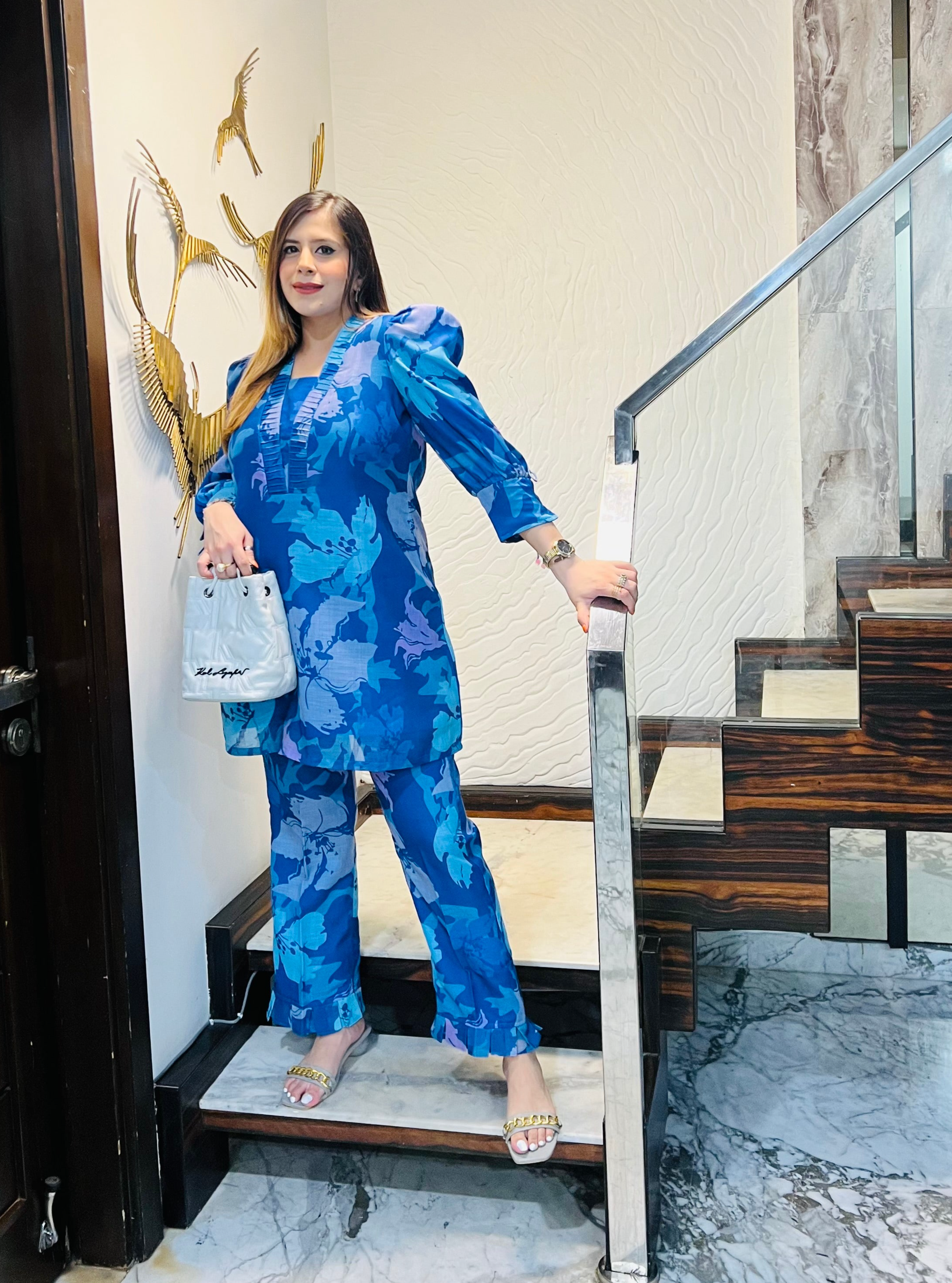 Linen On Blue Co-Ord