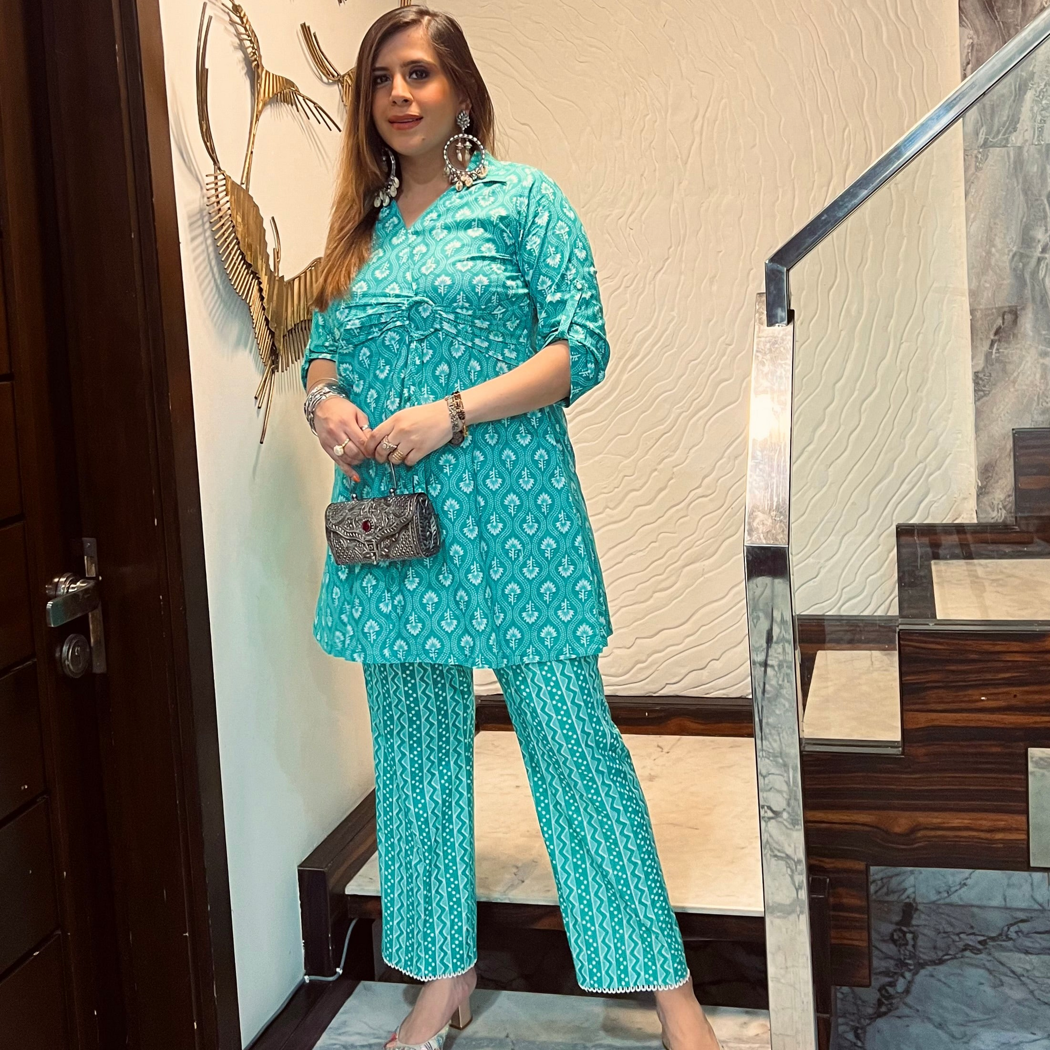 Mint Jaipuri Co-Ord