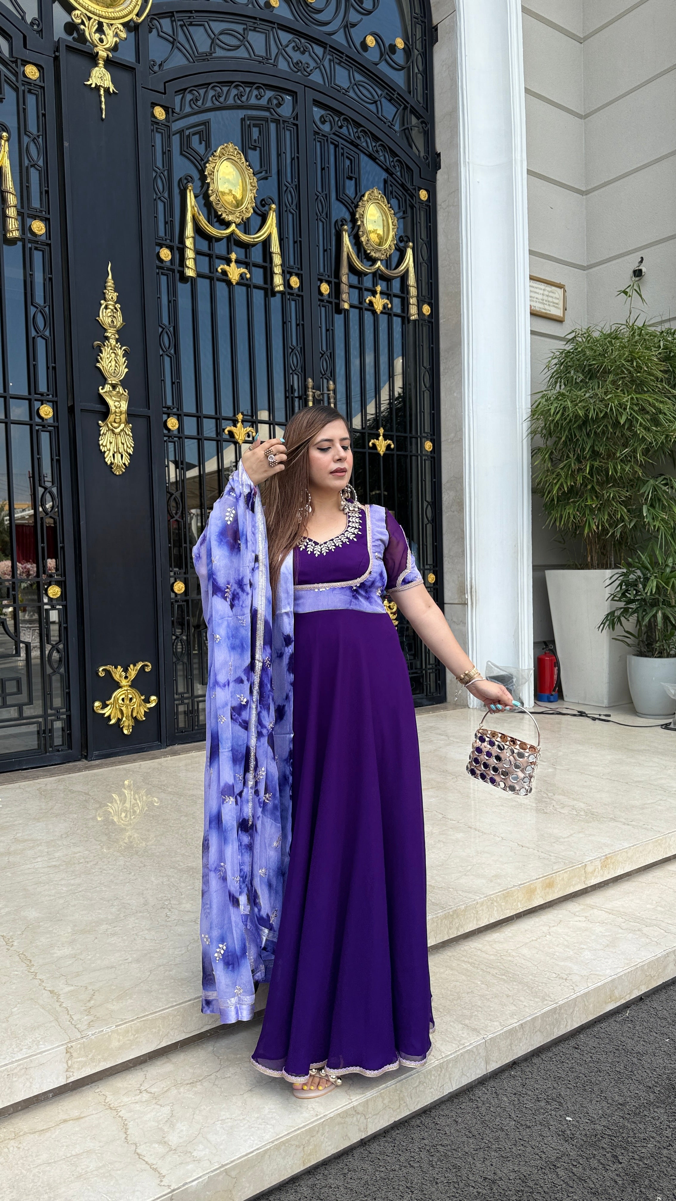Purplicious Anarkali