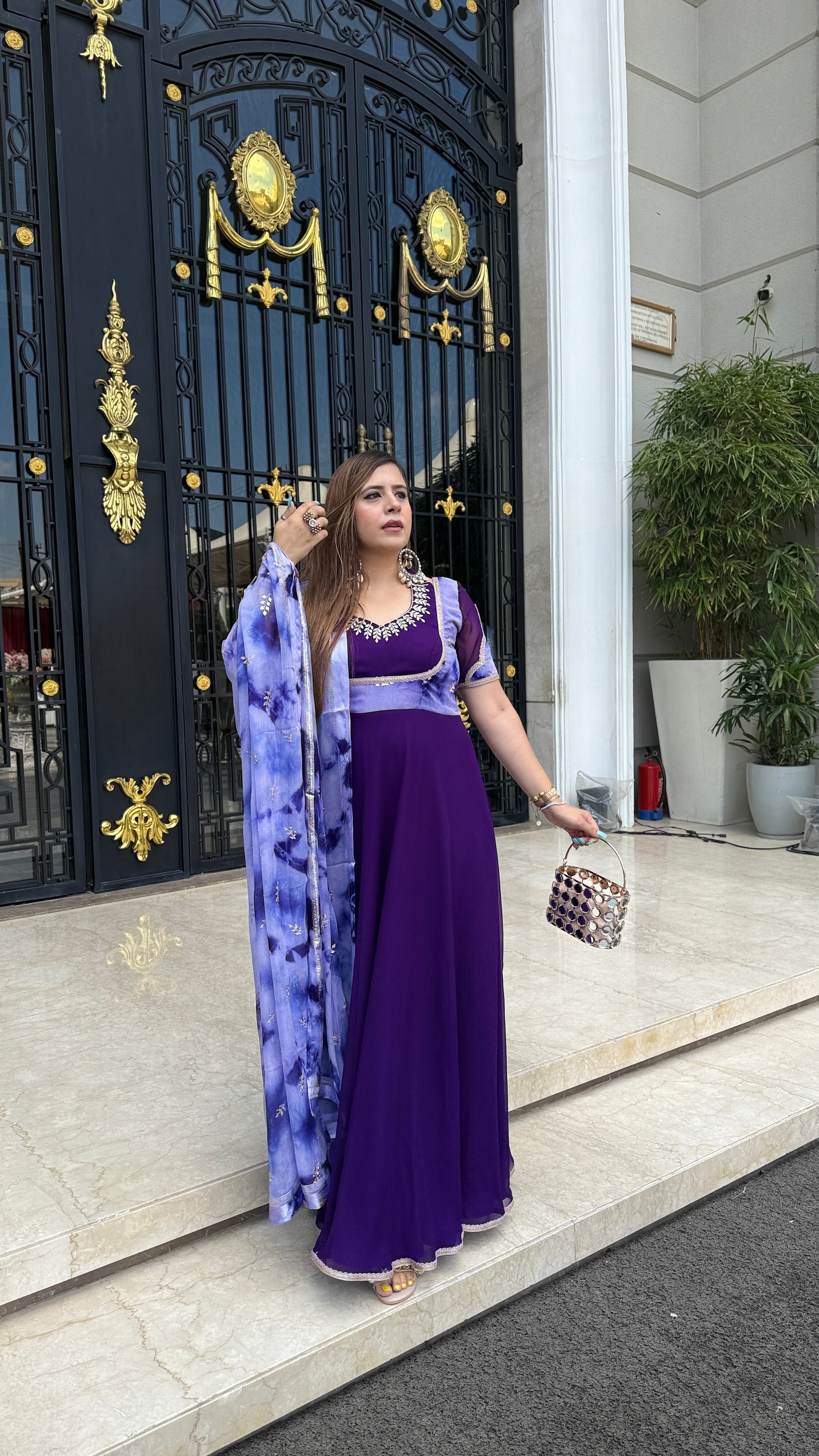 Purplicious Anarkali