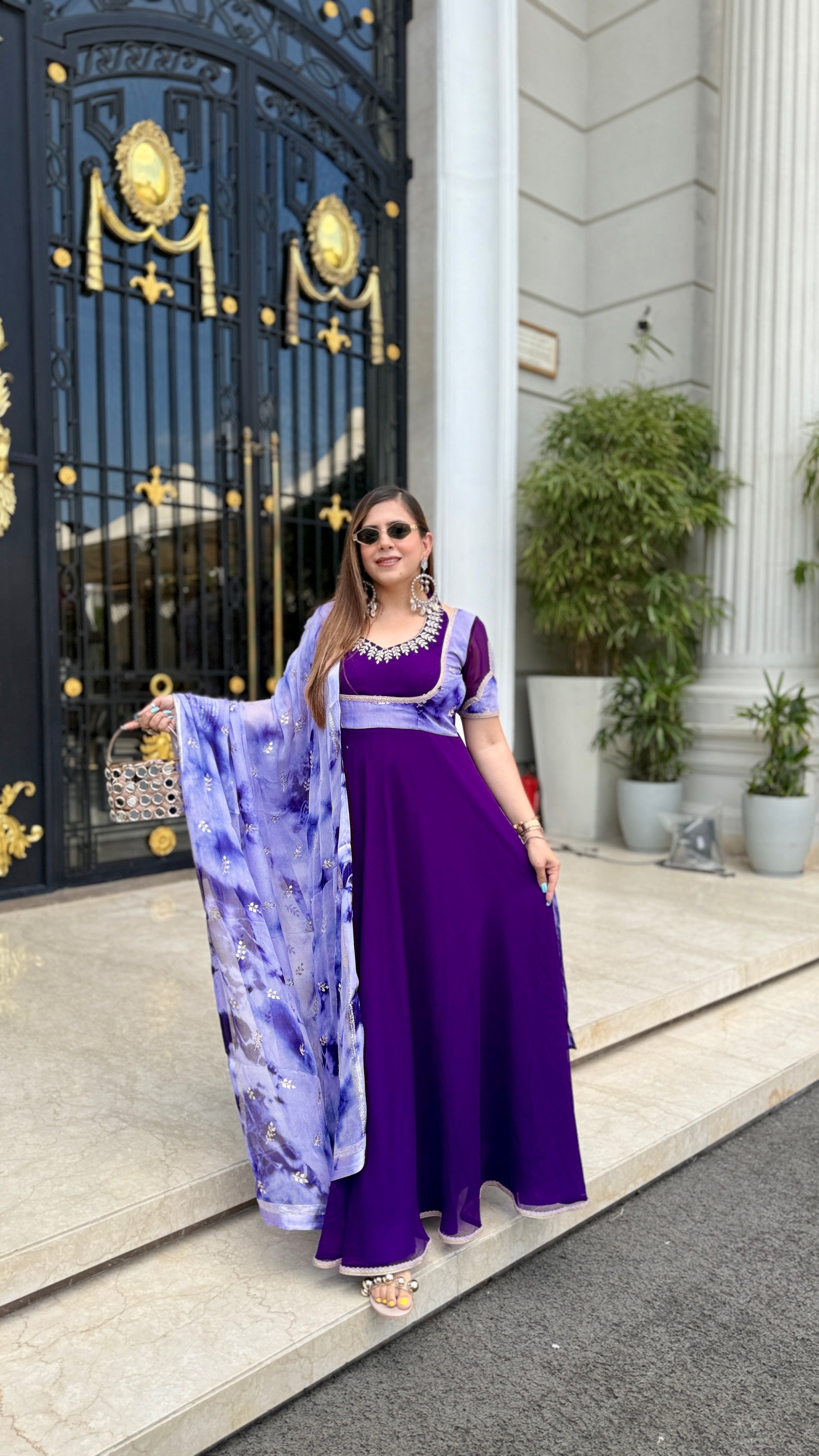 Purplicious Anarkali