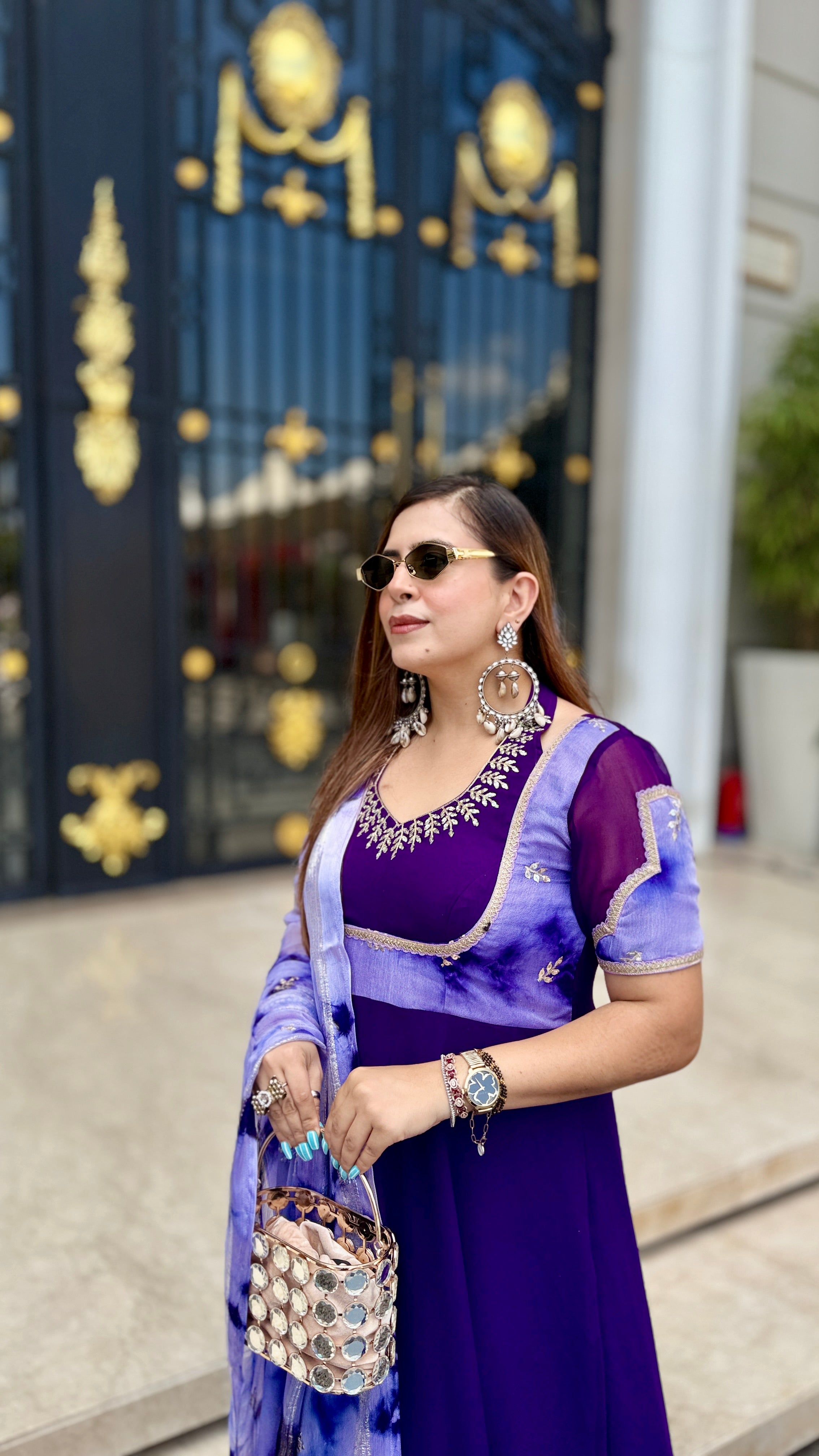 Purplicious Anarkali