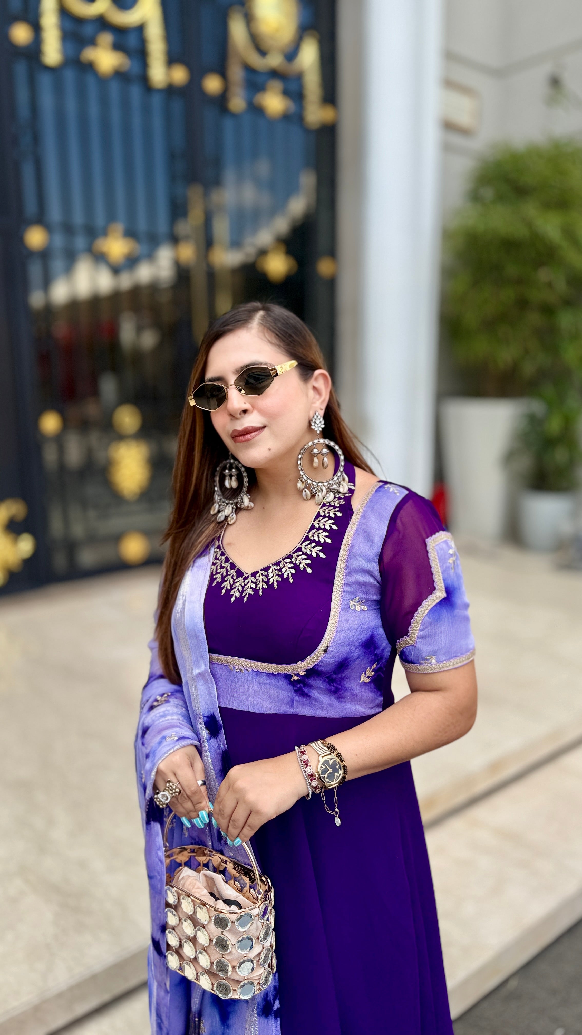 Purplicious Anarkali