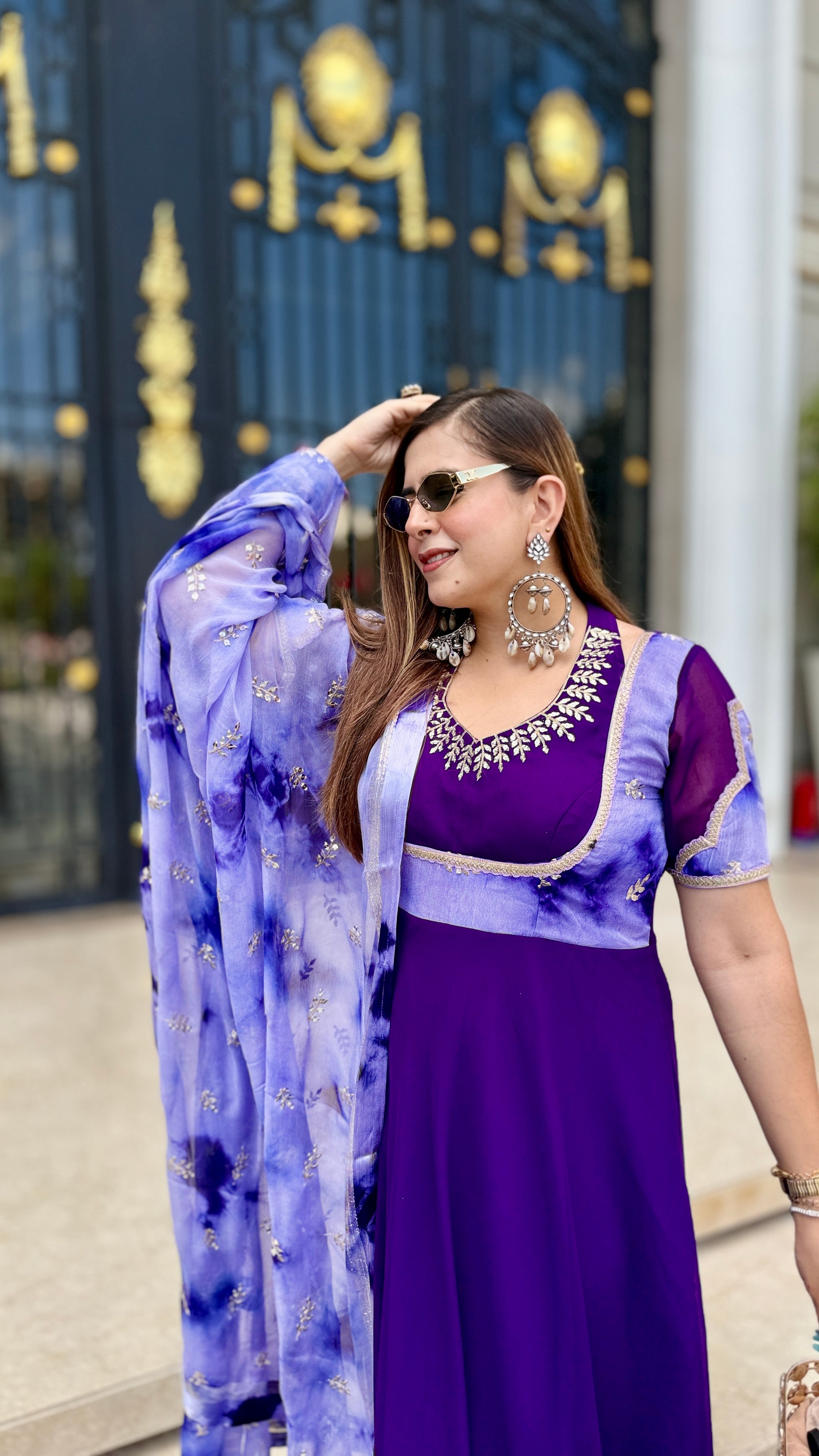 Purplicious Anarkali