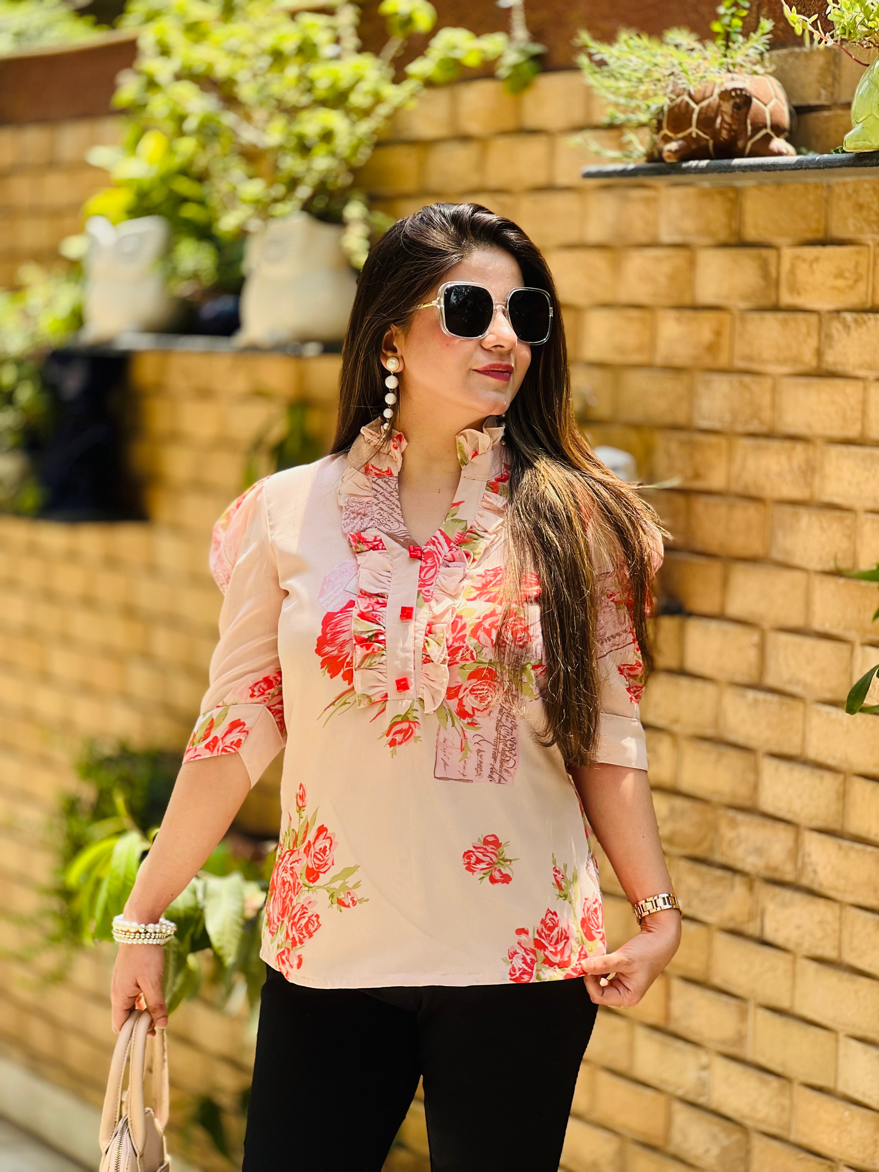 Blushed In Peach Top