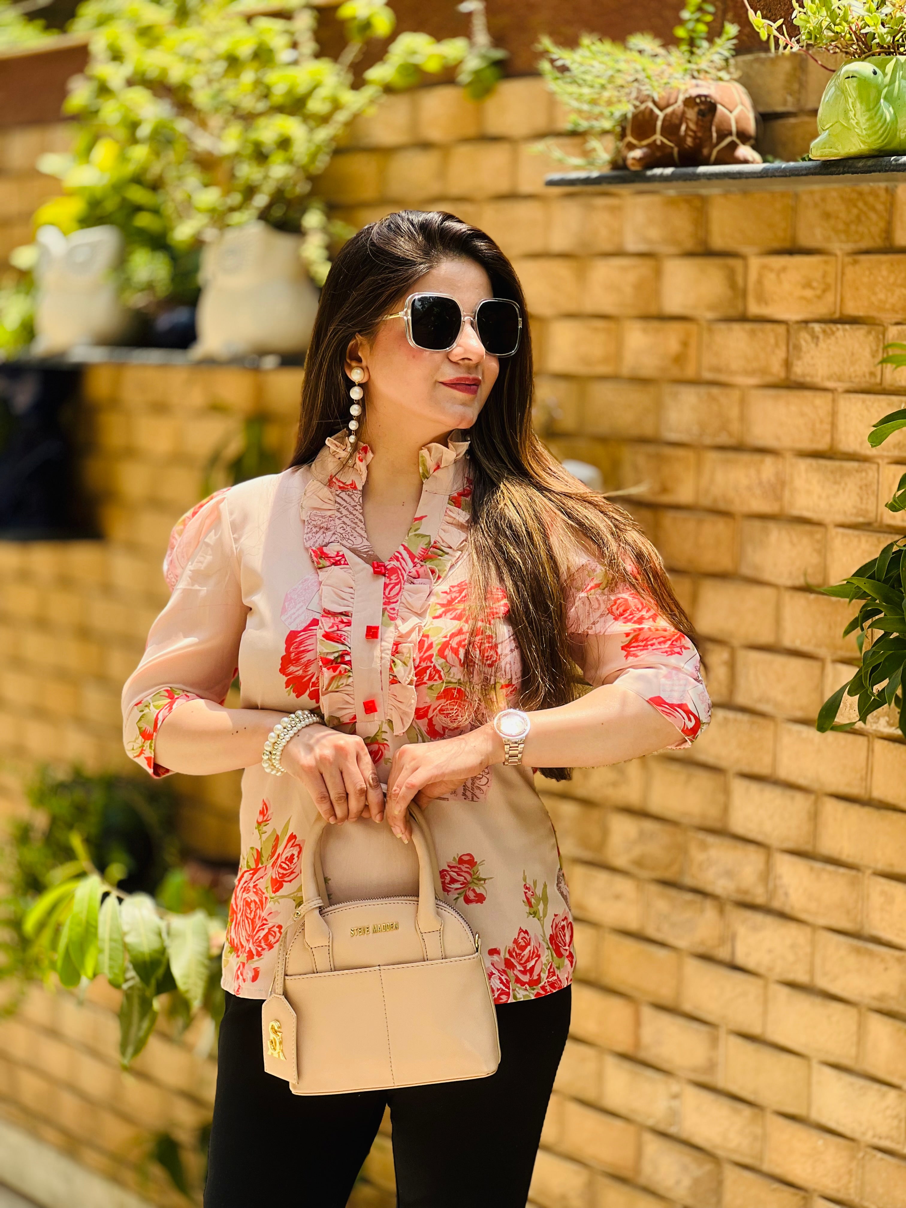 Blushed In Peach Top