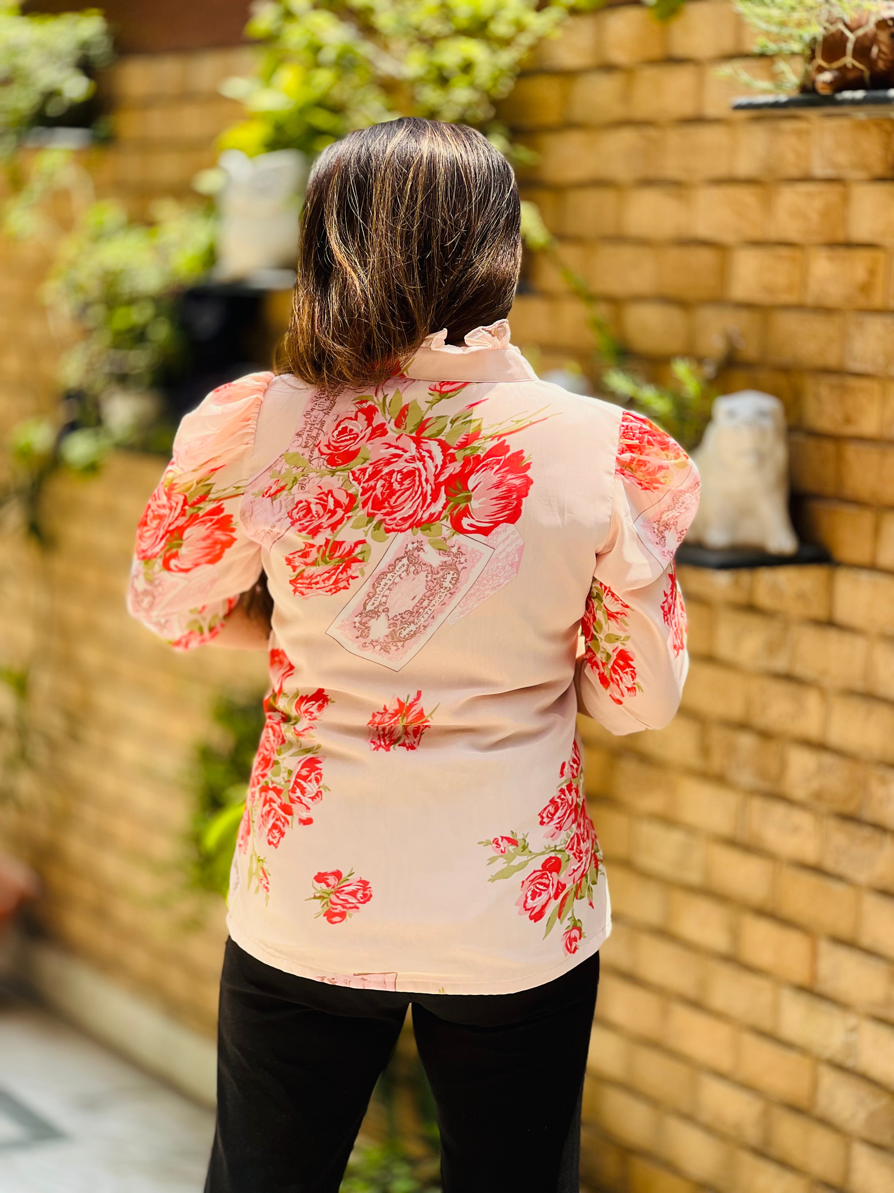 Blushed In Peach Top