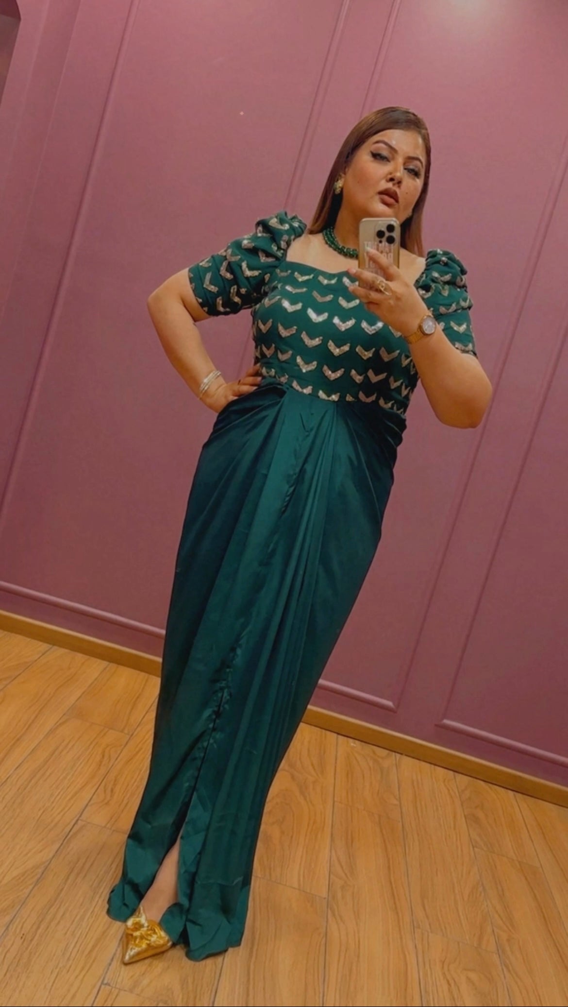 Forest Green Sequin Drape