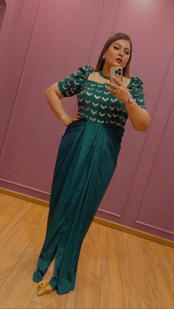 Forest Green Sequin Drape