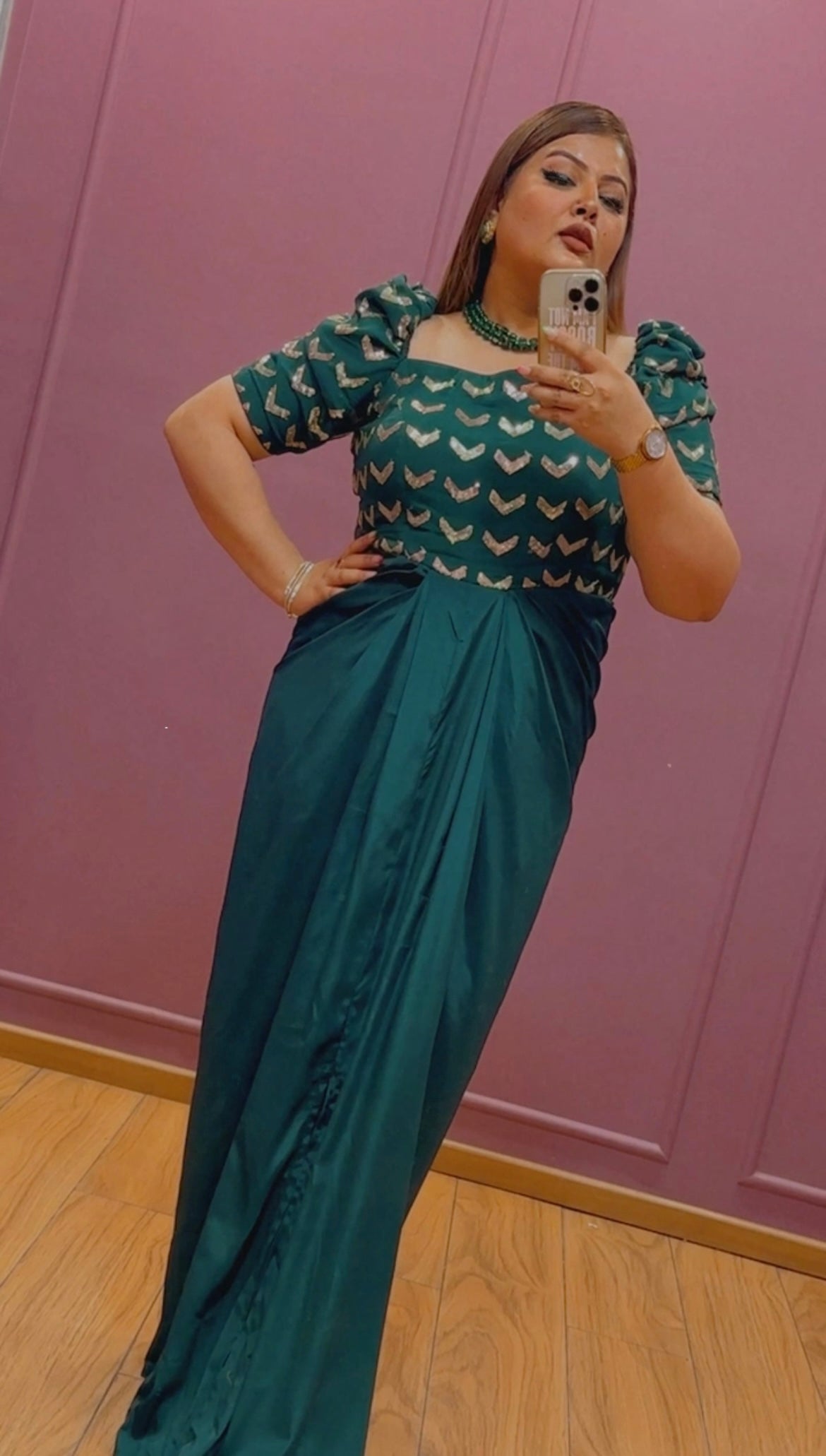 Forest Green Sequin Drape
