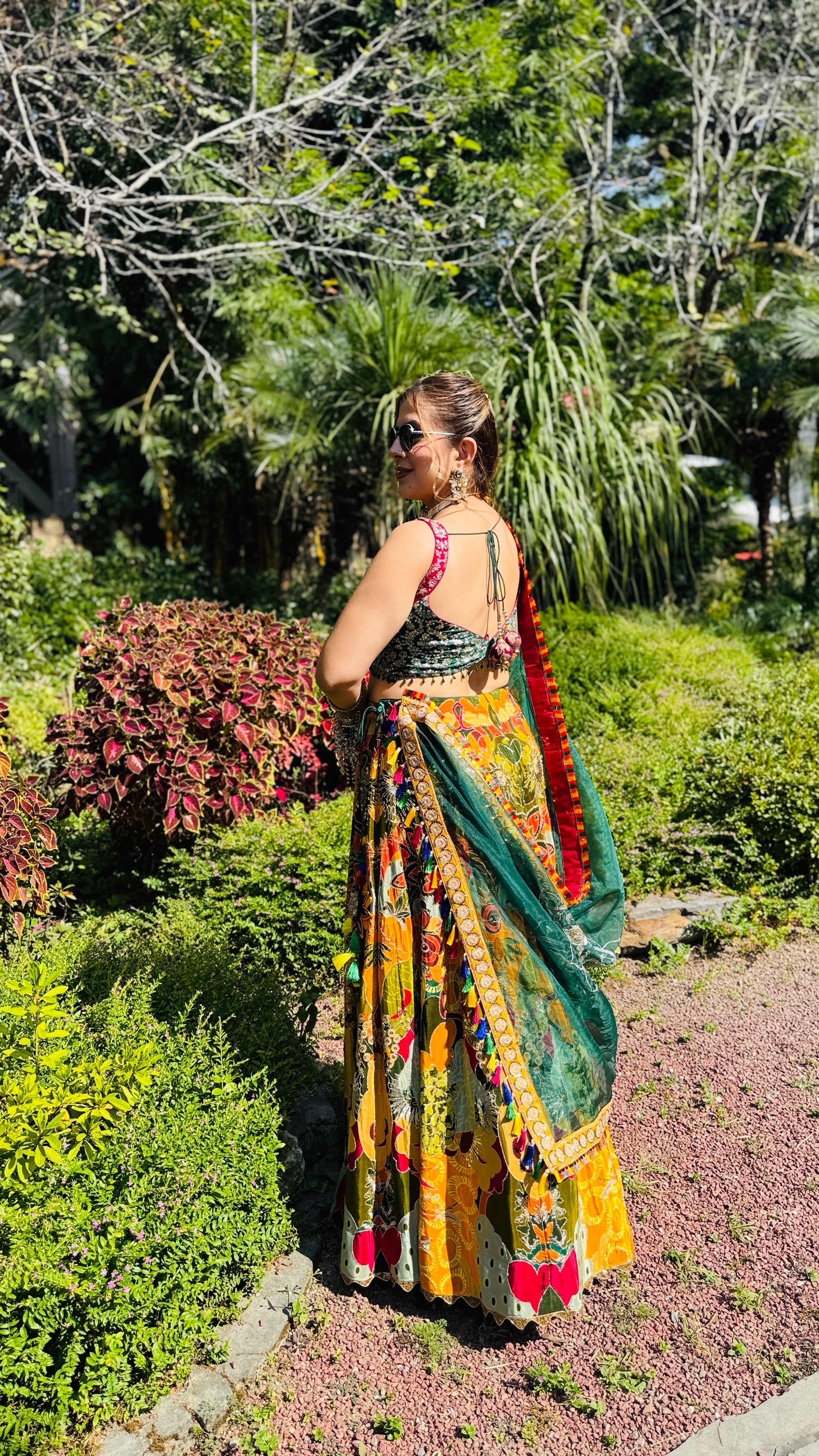 Green Tusk Lehenga