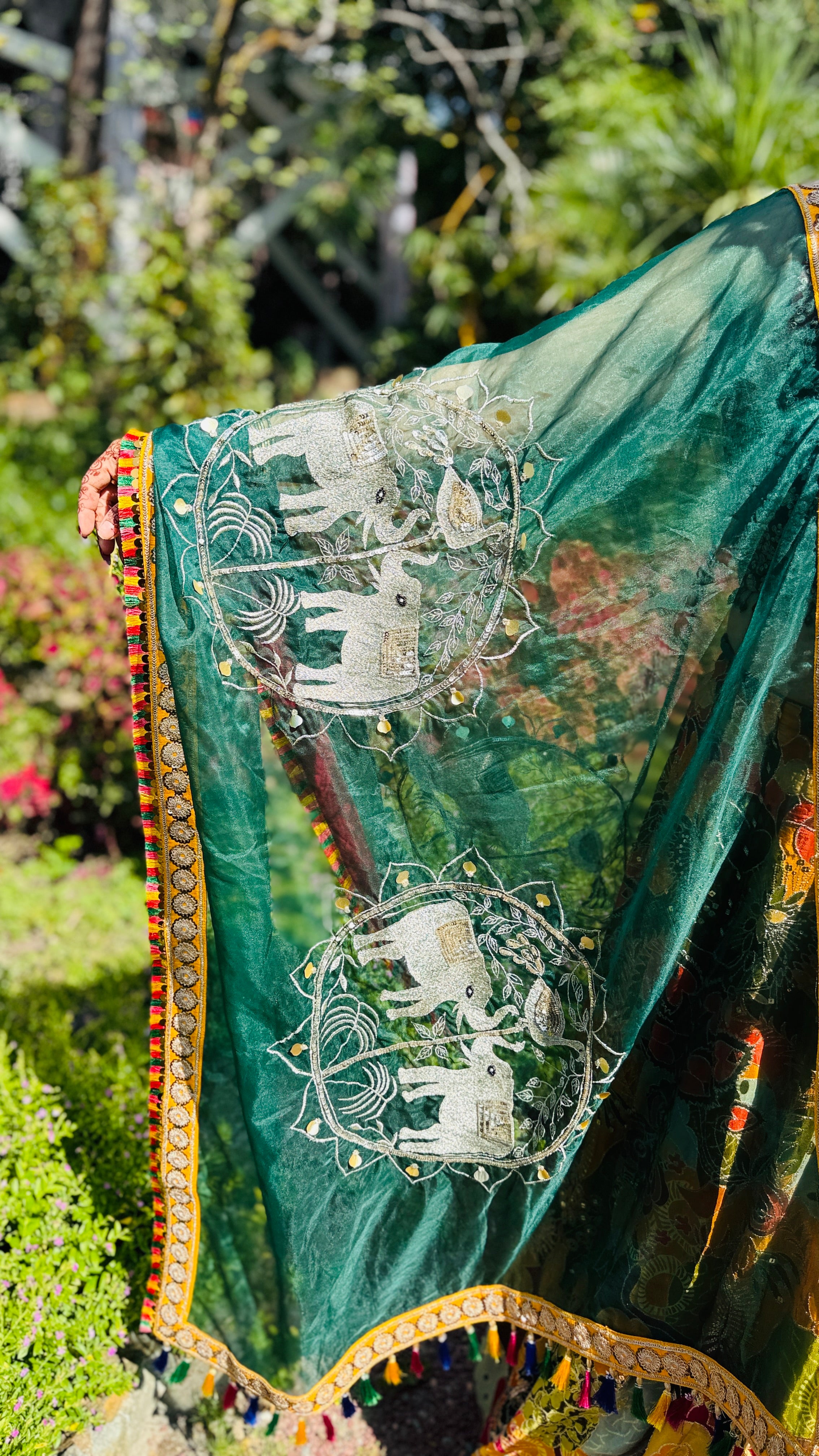 Green Tusk Lehenga