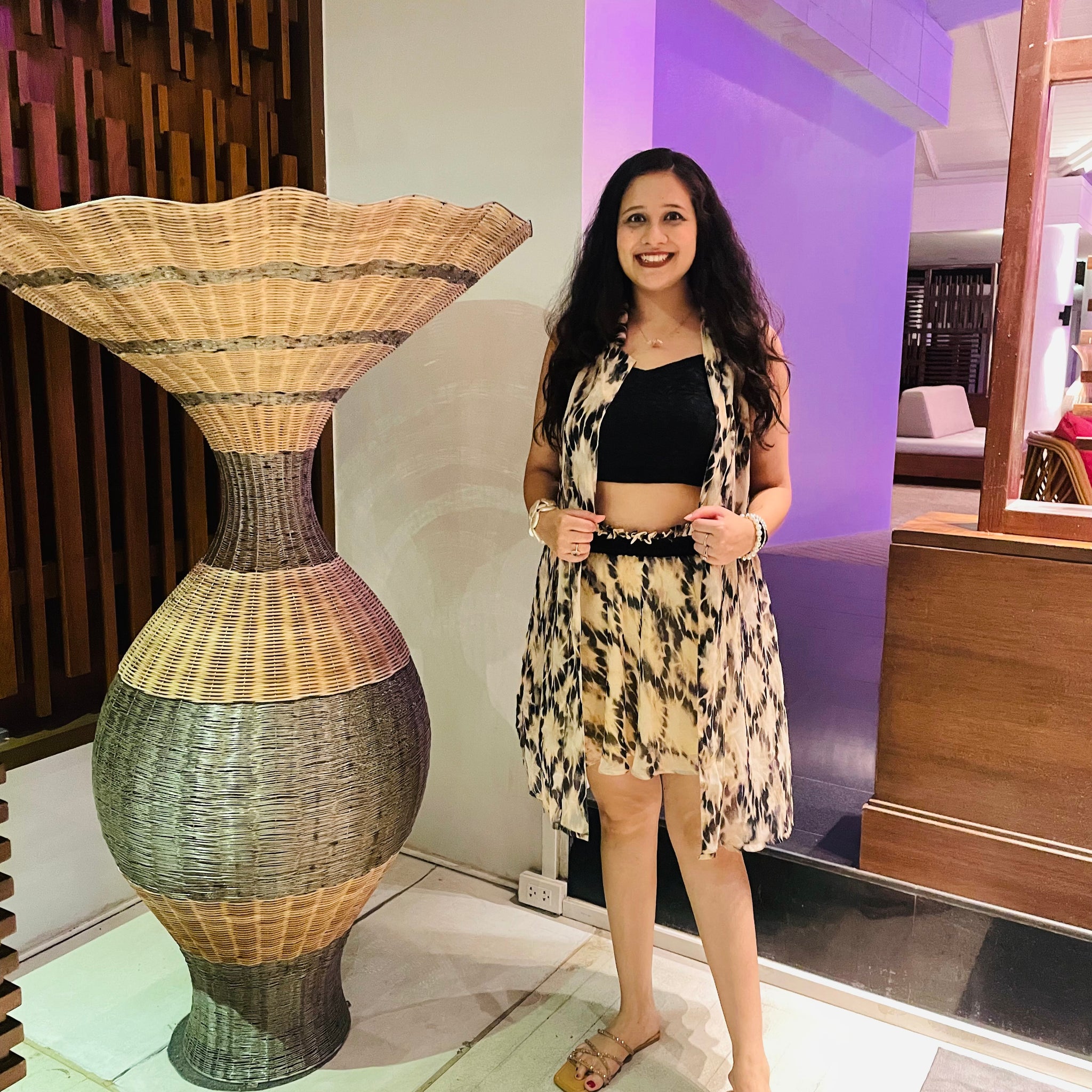 Beige Skirt Co-ord ( With Bustier )