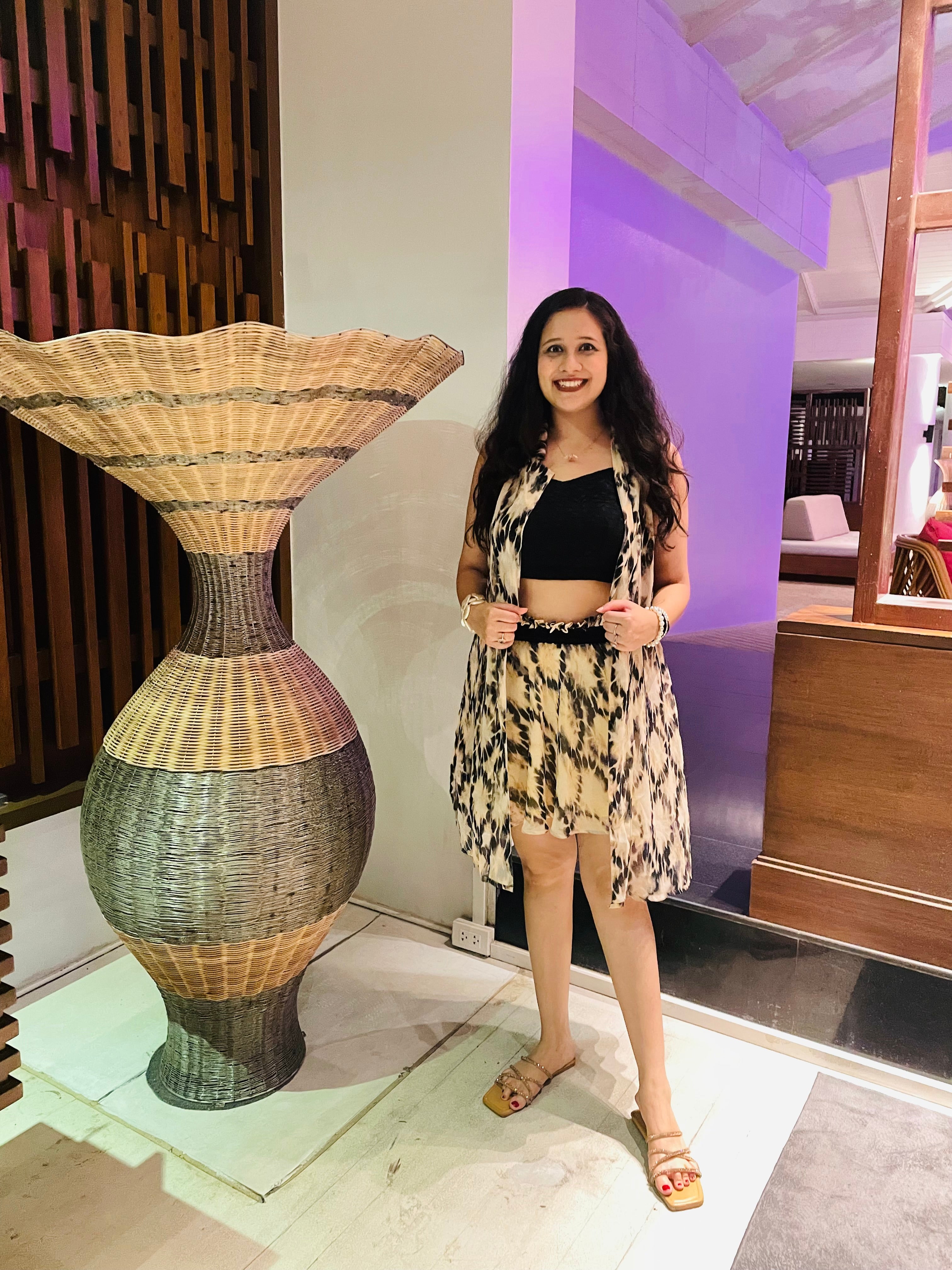 Beige Skirt Co-ord ( Without Bustier )