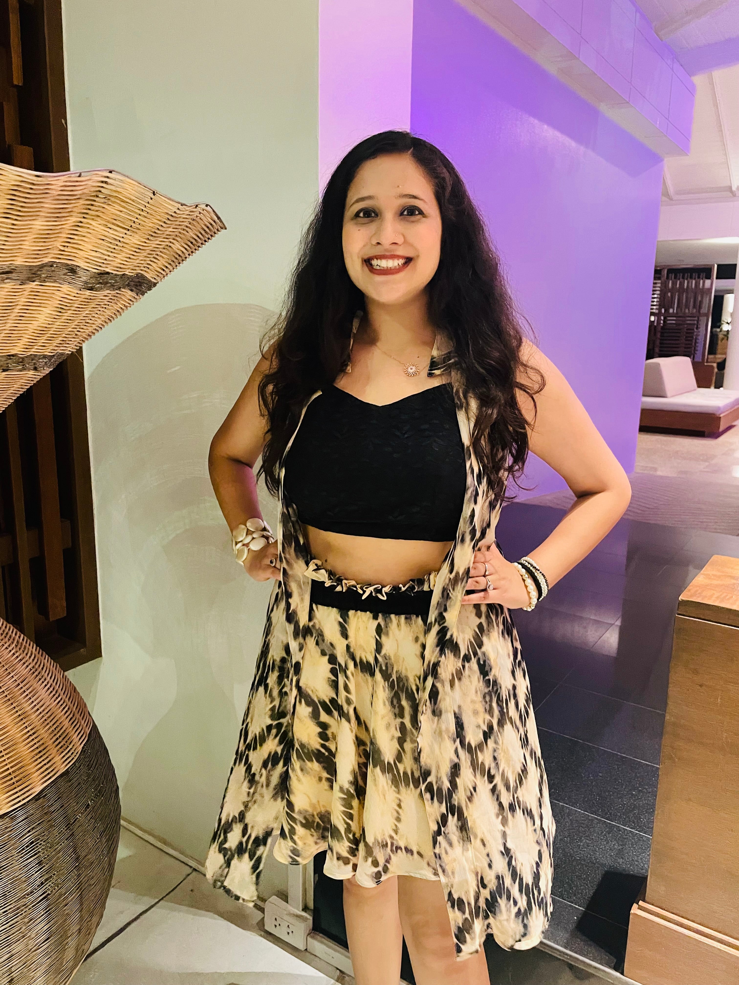 Beige Skirt Co-ord ( Without Bustier )